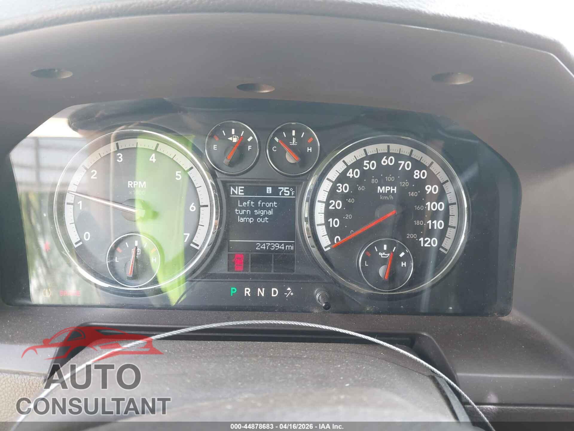 DODGE RAM 1500 2010 - 1D7RV1CT6AS147228