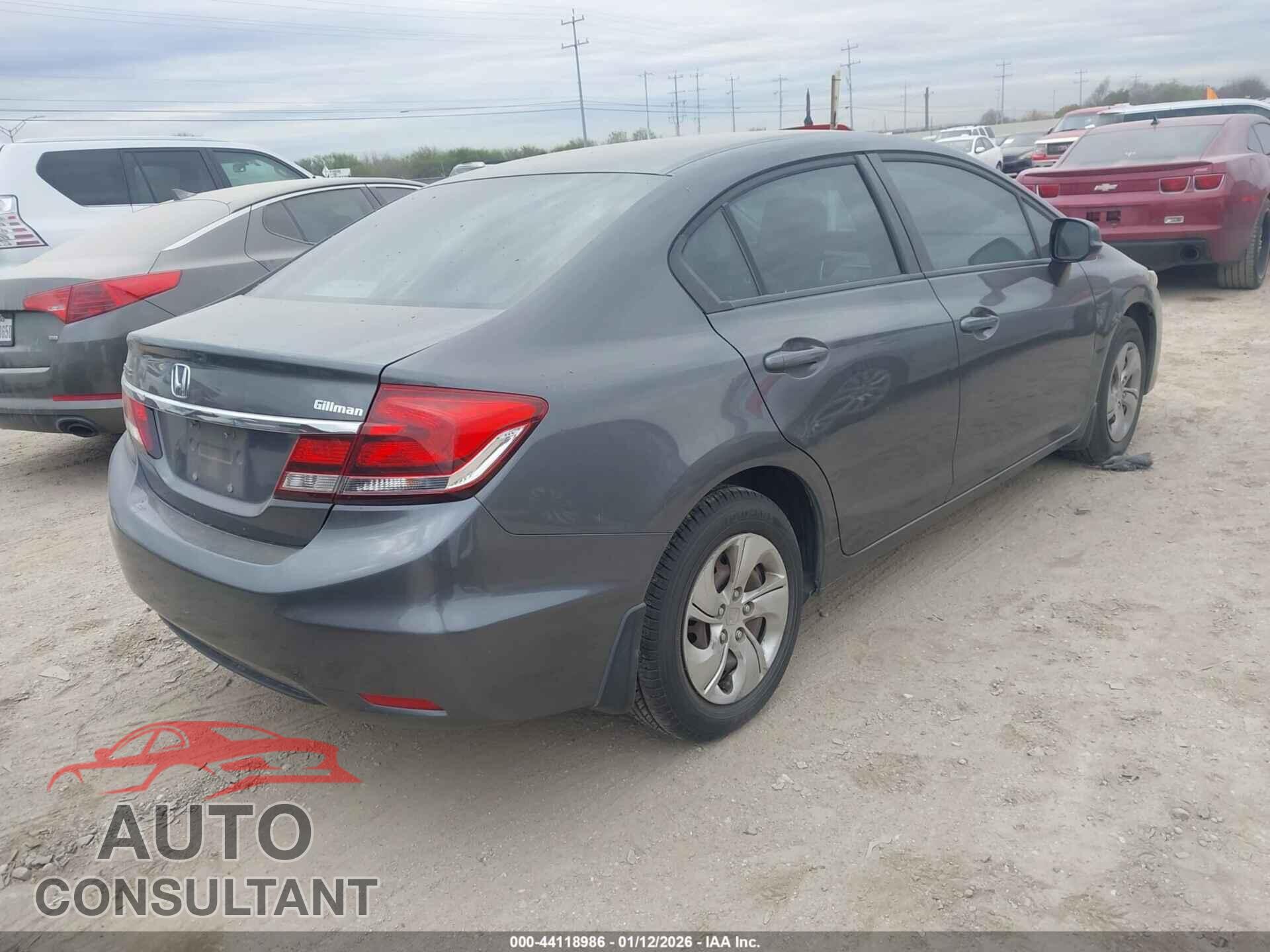 HONDA CIVIC 2013 - 2HGFB2F50DH598385