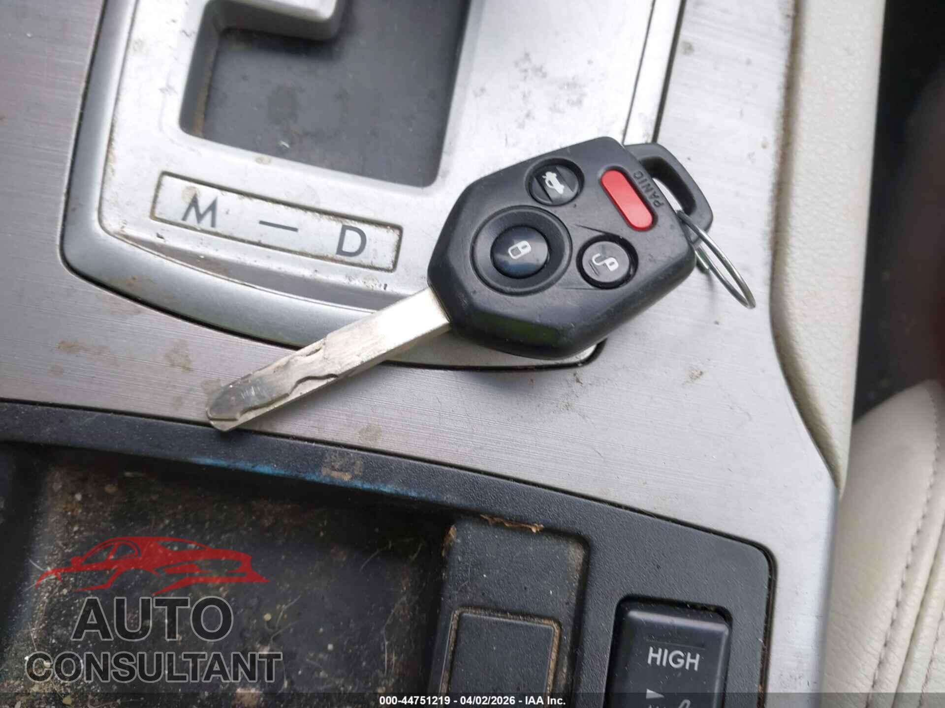 SUBARU OUTBACK 2011 - 4S4BRBJC7B3434223