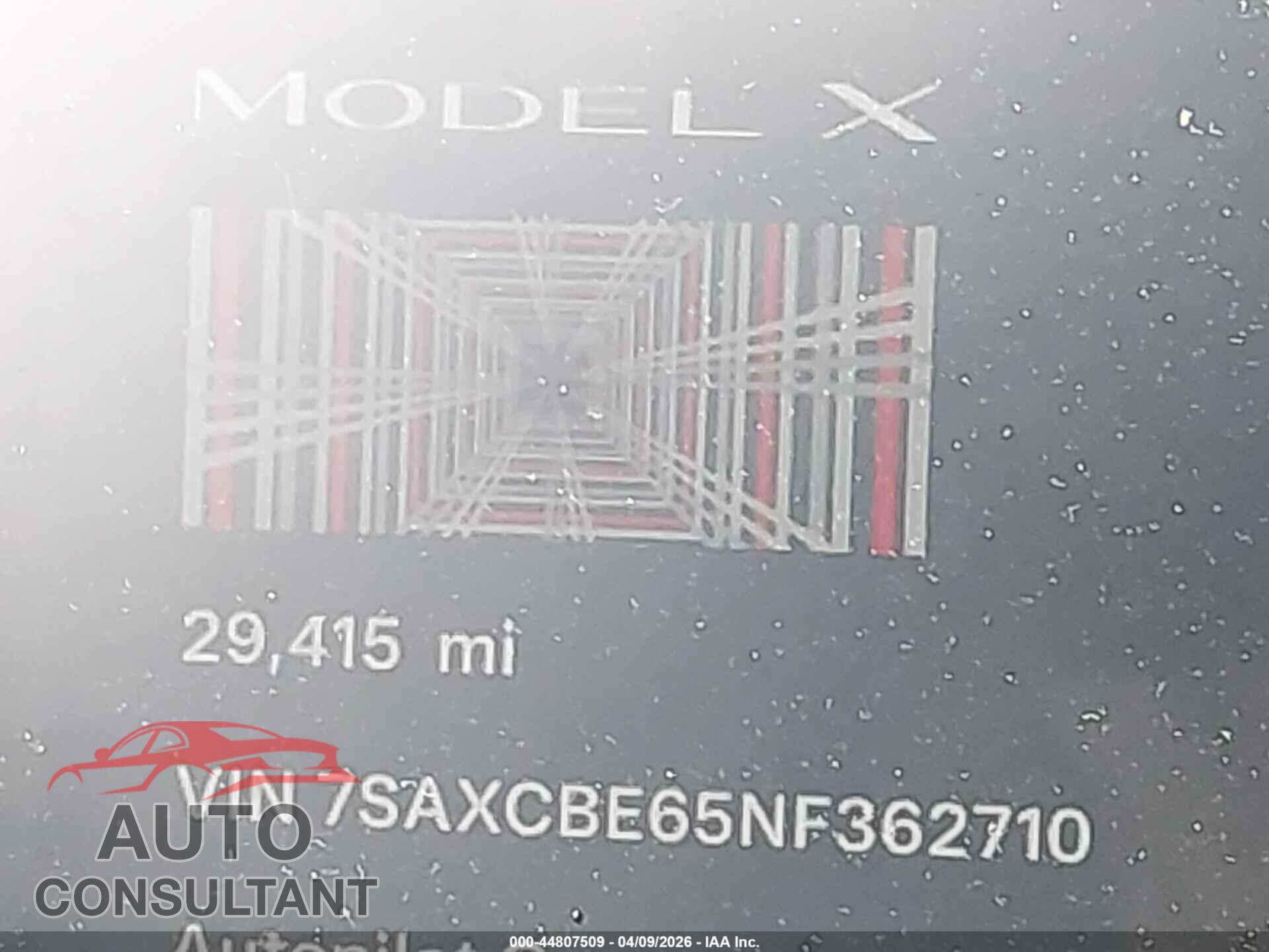 TESLA MODEL X 2022 - 7SAXCBE65NF362710