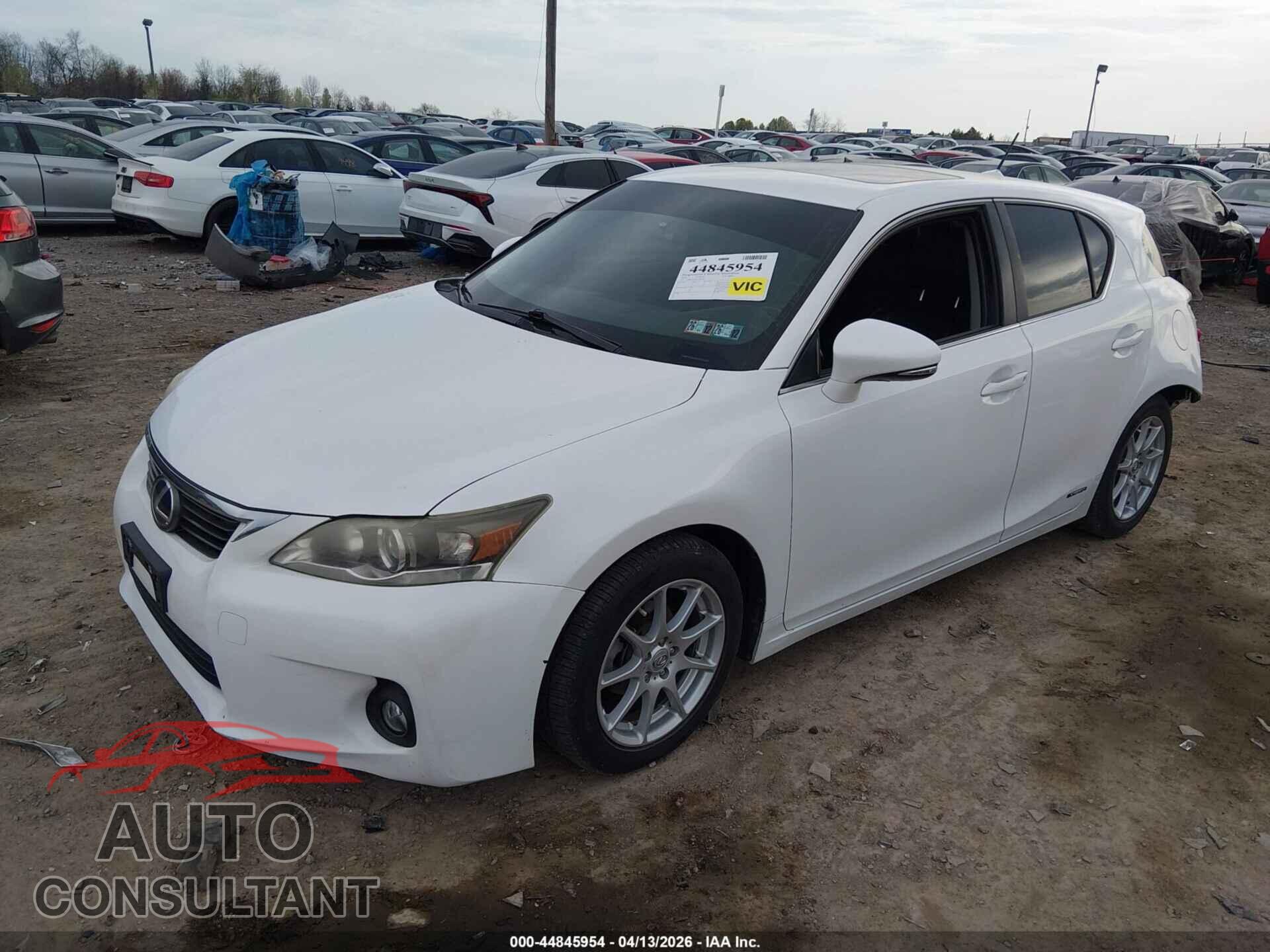 LEXUS CT 200H 2012 - JTHKD5BH1C2081823