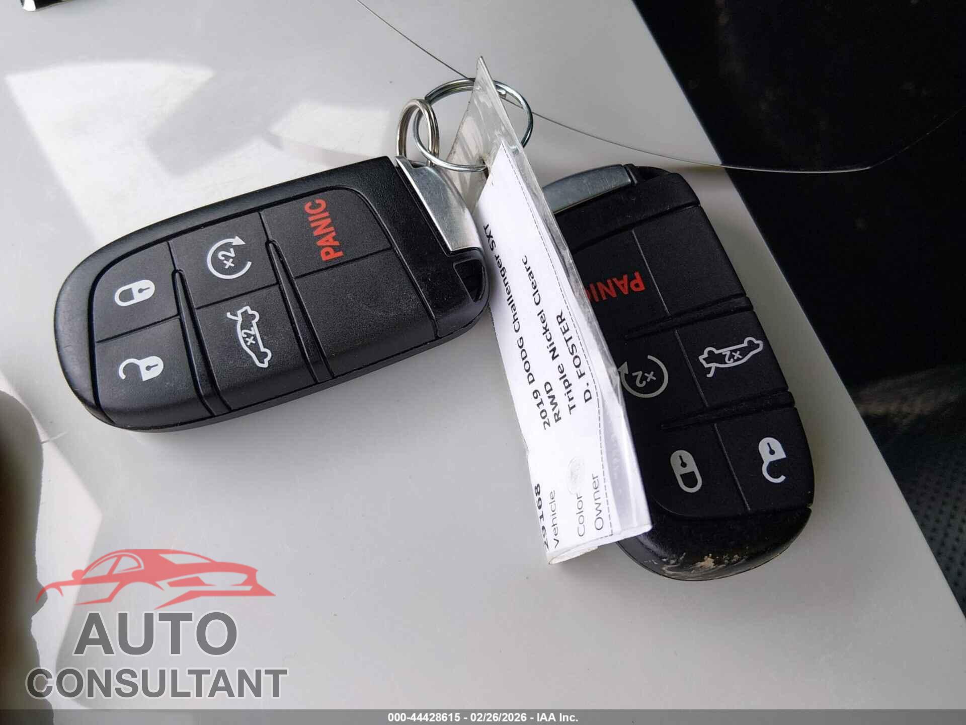 DODGE CHALLENGER 2019 - 2C3CDZAG9KH733975