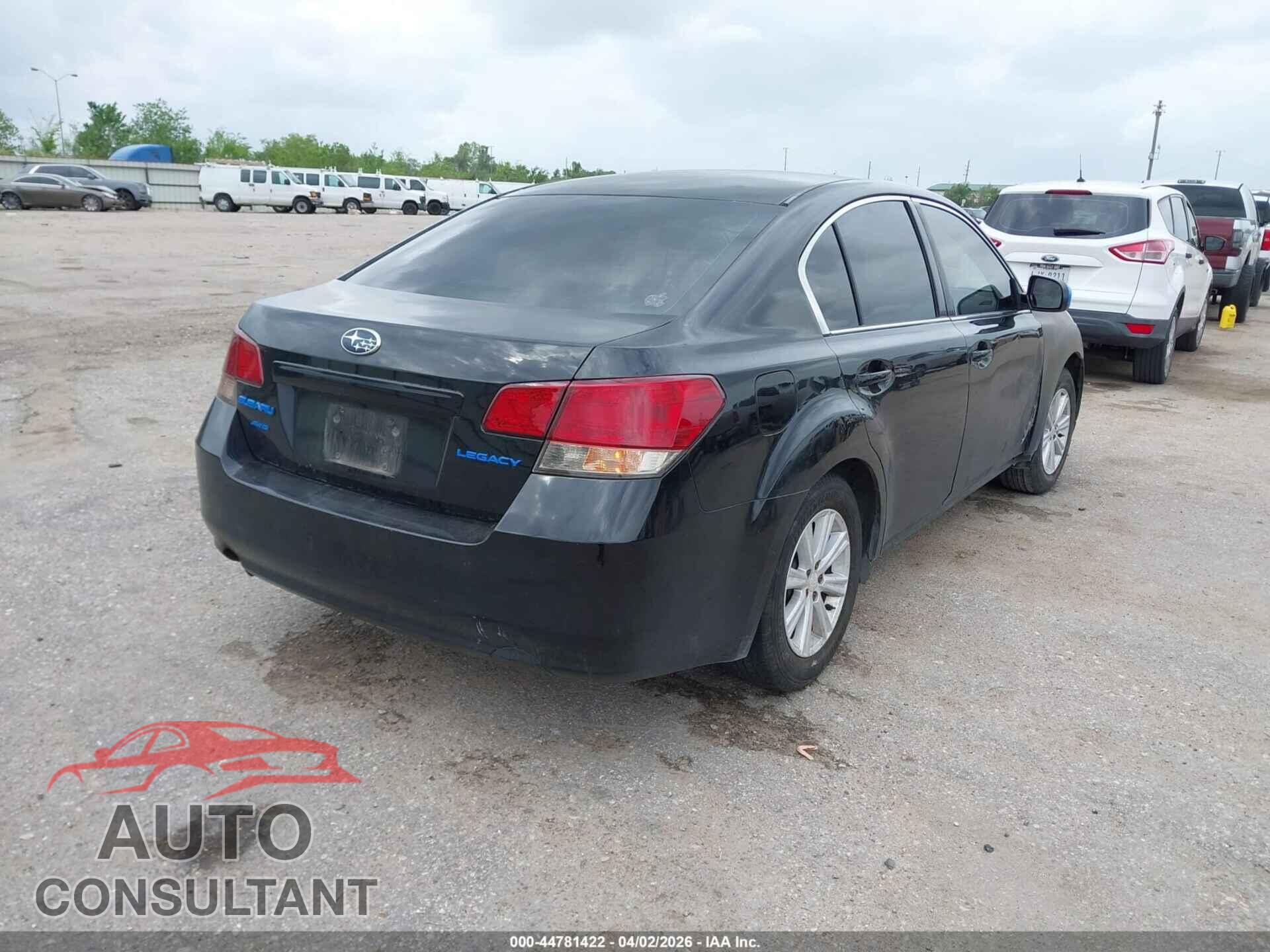 SUBARU LEGACY 2012 - 4S3BMCA65C3028462