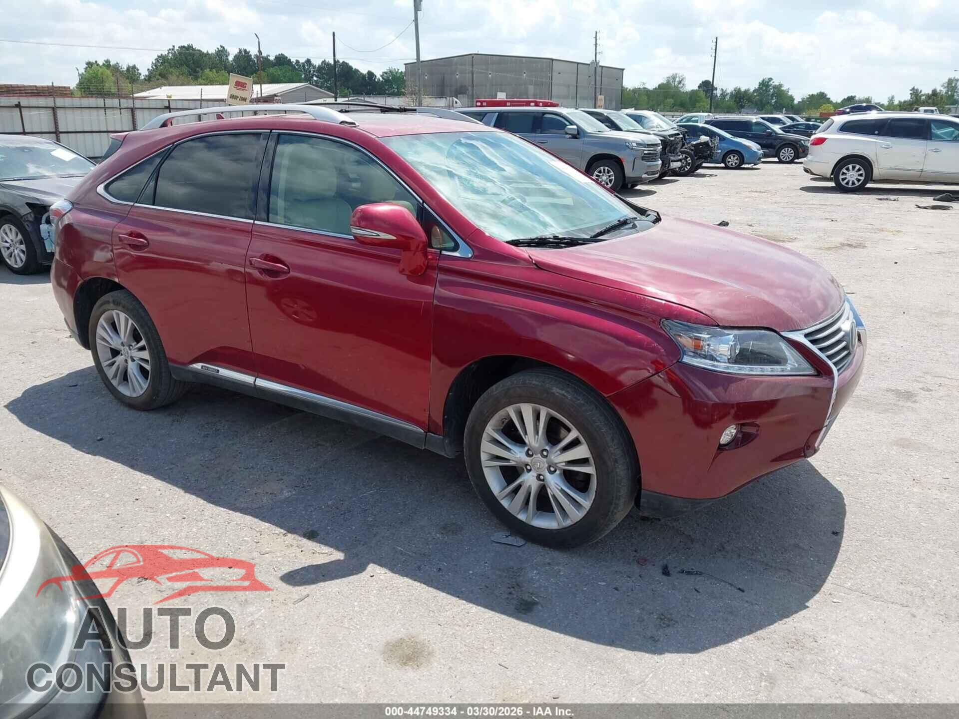 LEXUS RX 450H 2010 - JTJBC1BA3A2026364