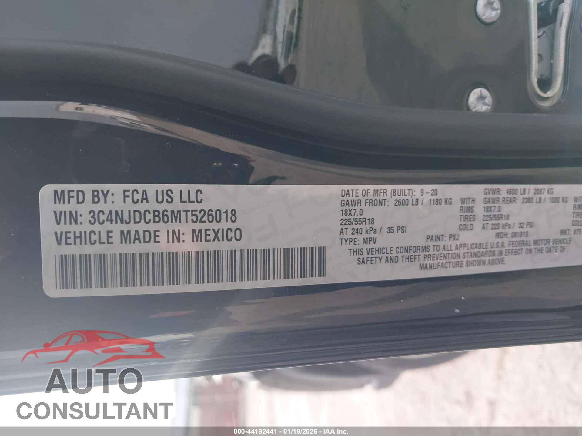 JEEP COMPASS 2021 - 3C4NJDCB6MT526018