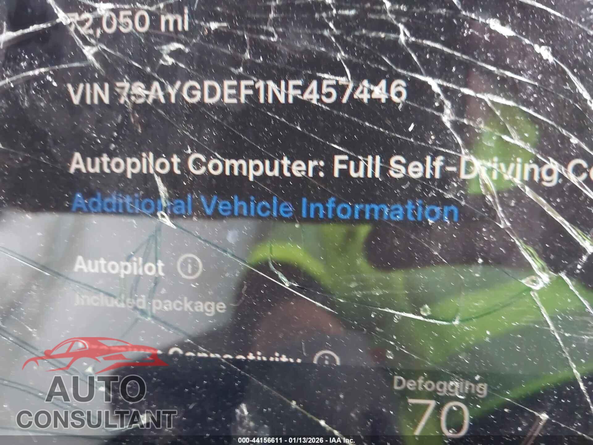 TESLA MODEL Y 2022 - 7SAYGDEF1NF457446