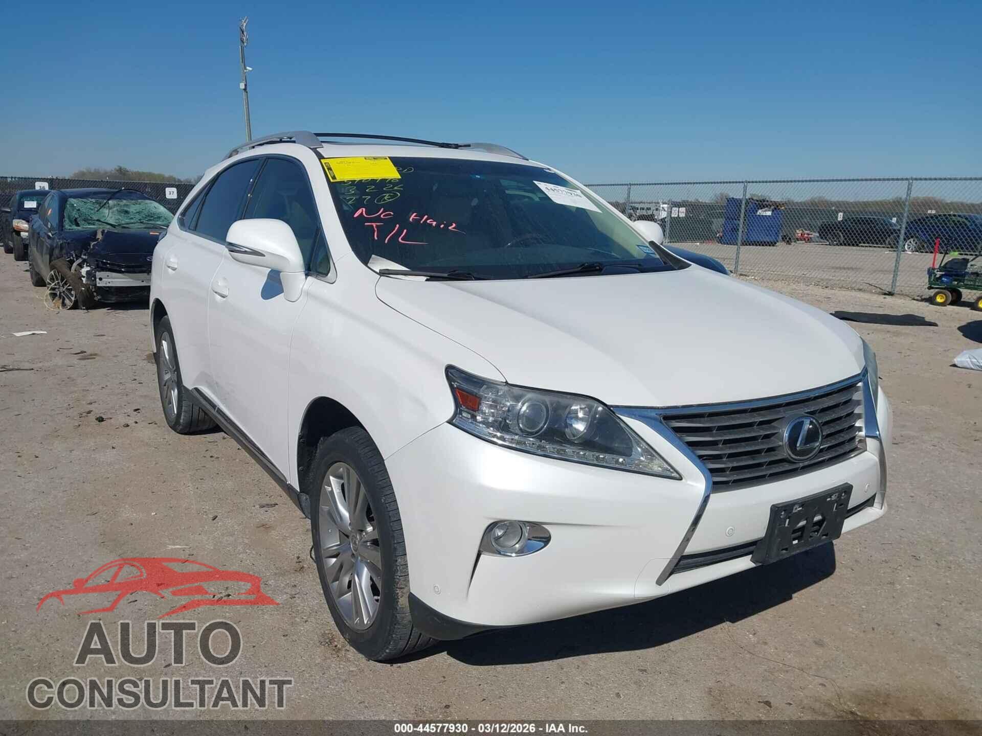 LEXUS RX 350 2013 - 2T2BK1BAXDC168606