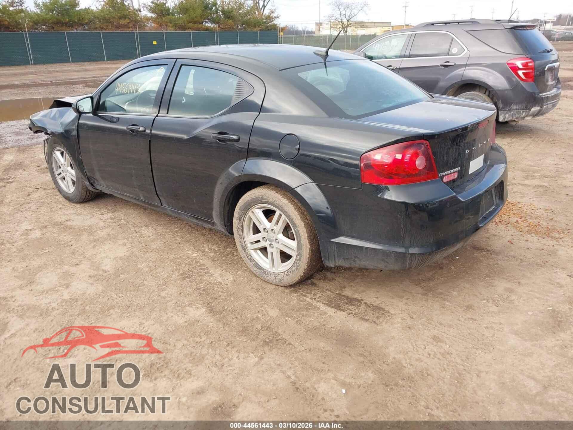 DODGE AVENGER 2013 - 1C3CDZCB9DN624850