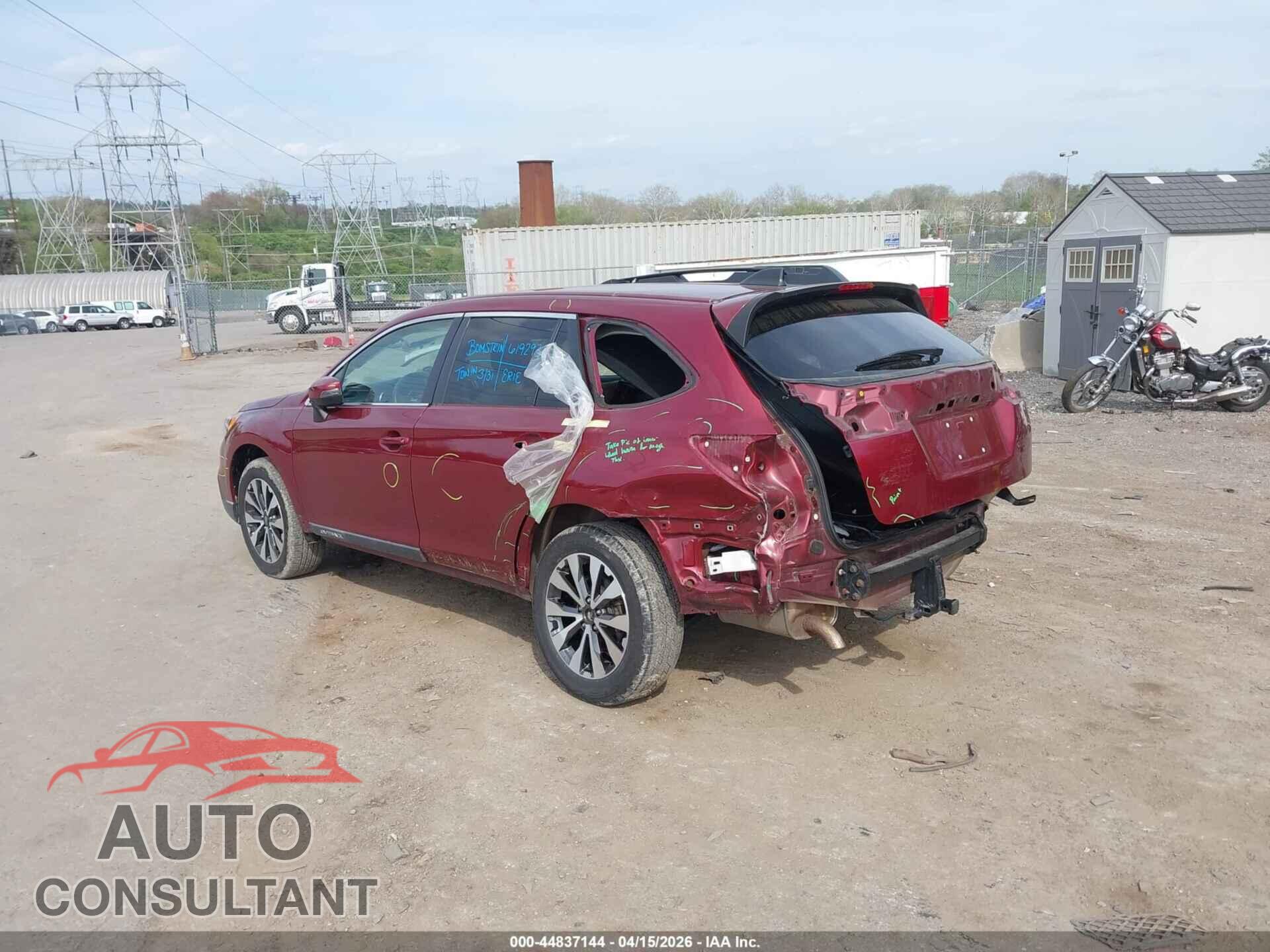 SUBARU OUTBACK 2016 - 4S4BSANC5G3348456