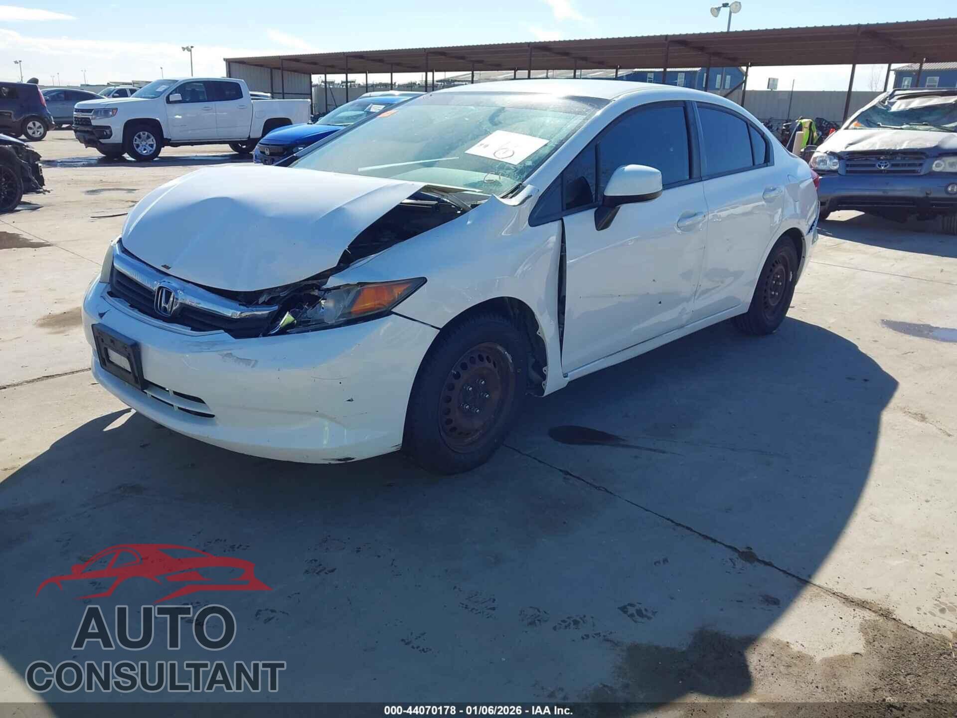HONDA CIVIC 2012 - 2HGFB2F54CH609905