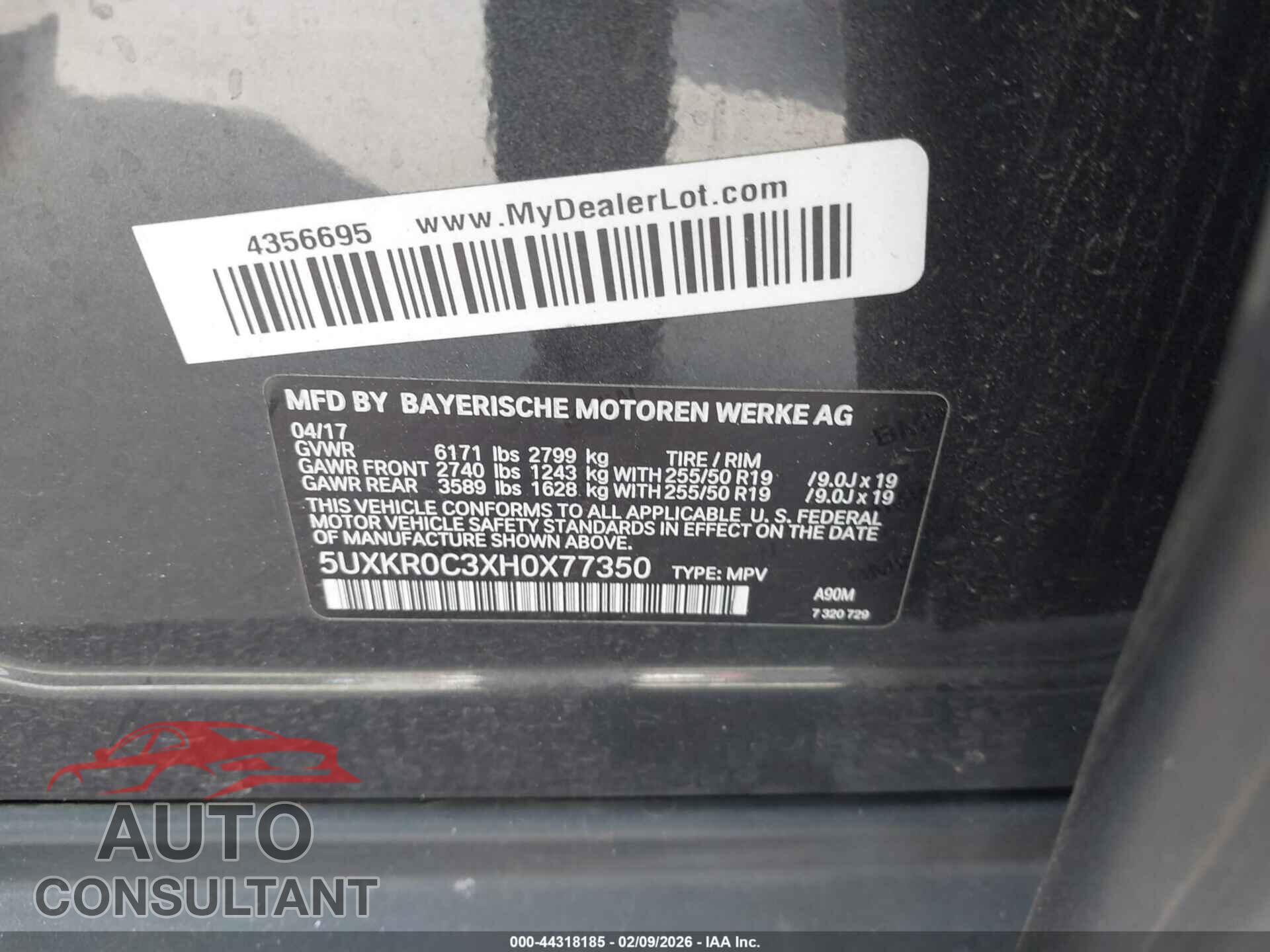 BMW X5 2017 - 5UXKR0C3XH0X77350