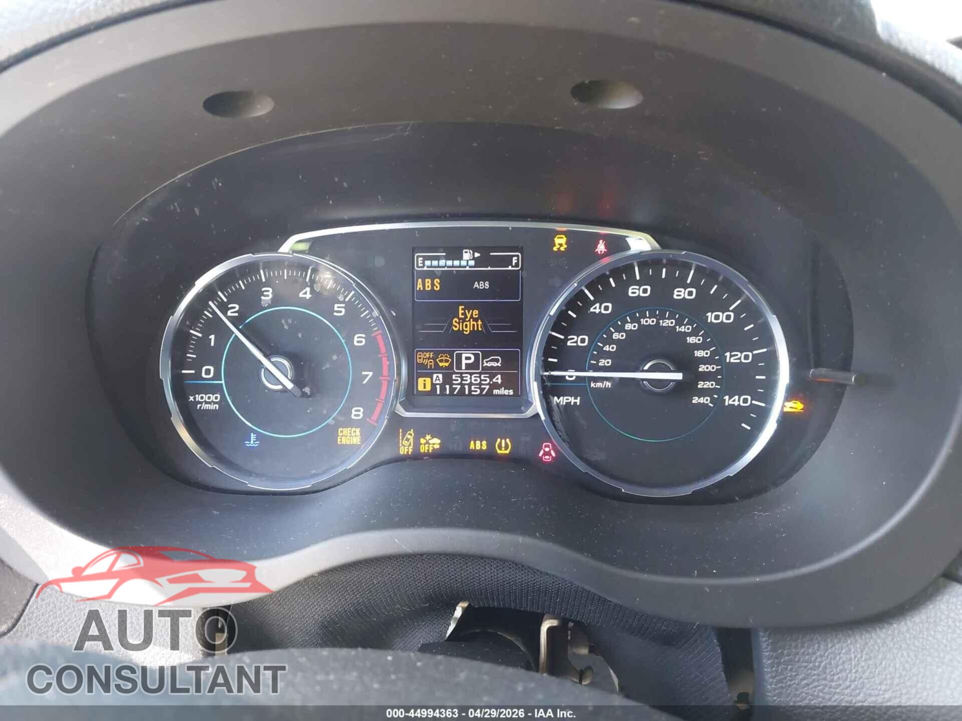 SUBARU FORESTER 2017 - JF2SJAGC6HH812896