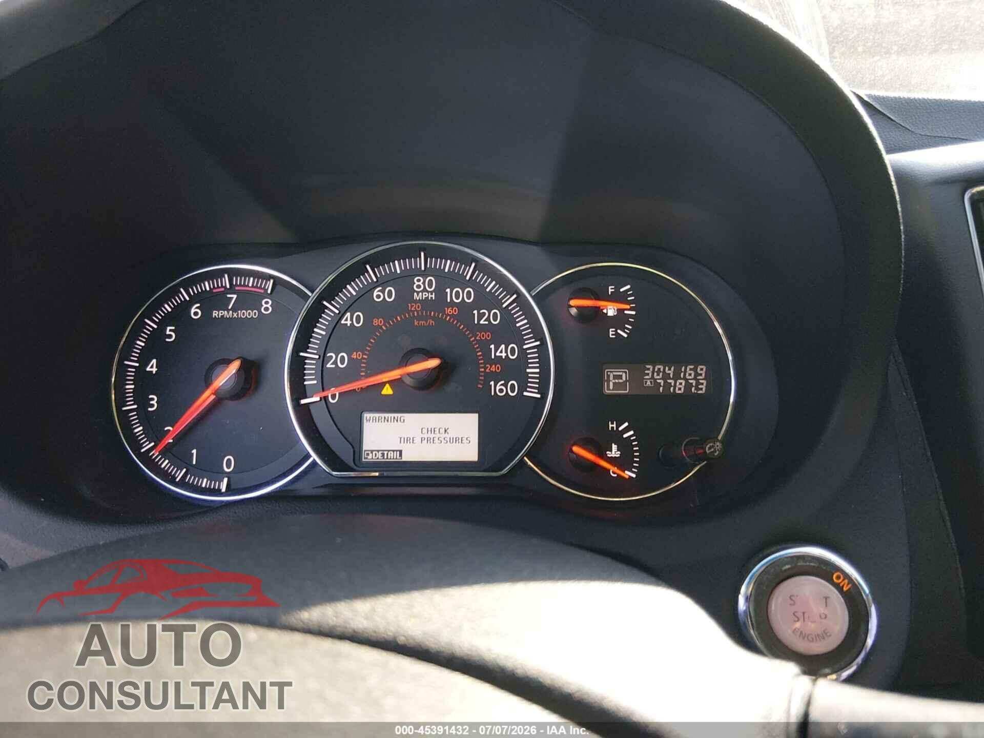 NISSAN MAXIMA 2012 - 1N4AA5AP6CC802829