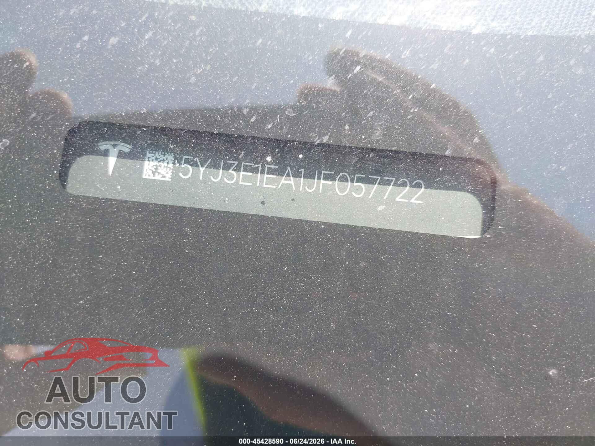 TESLA MODEL 3 2018 - 5YJ3E1EA1JF057722