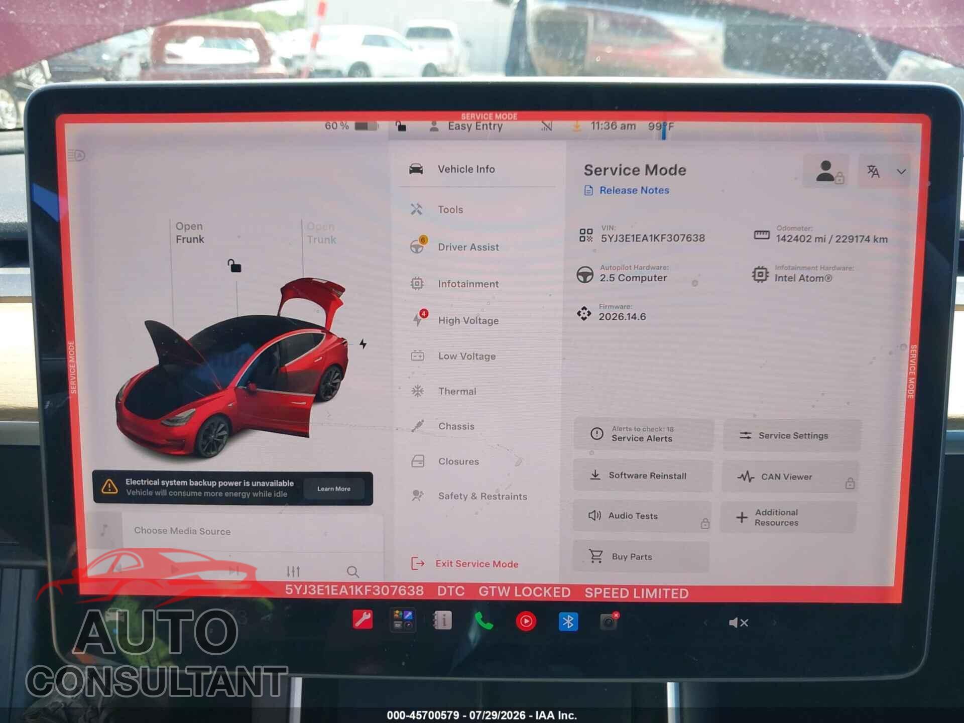 TESLA MODEL 3 2019 - 5YJ3E1EA1KF307638