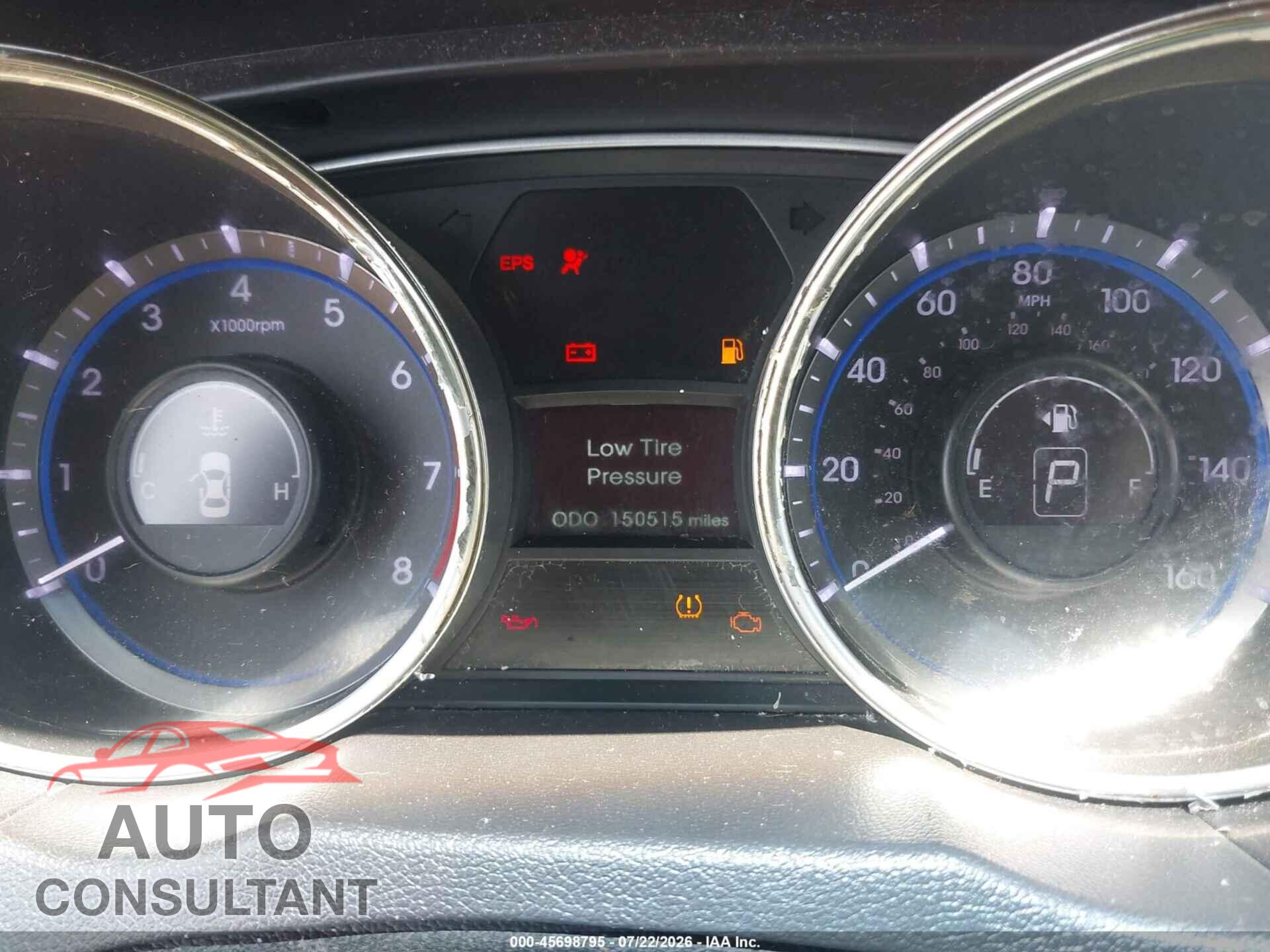 HYUNDAI SONATA 2012 - 5NPEC4AB4CH496657