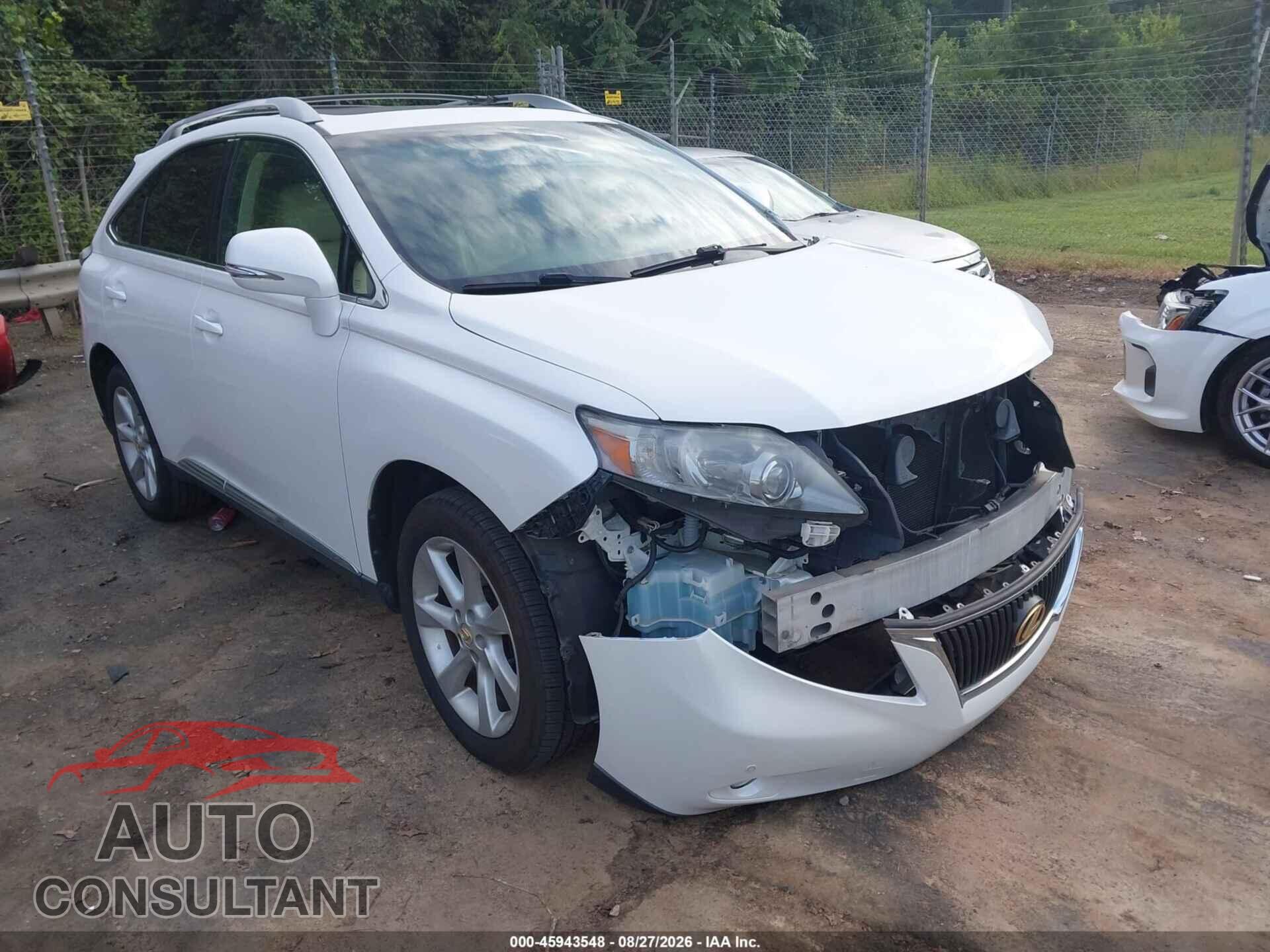 LEXUS RX 350 2012 - 2T2ZK1BA0CC080225