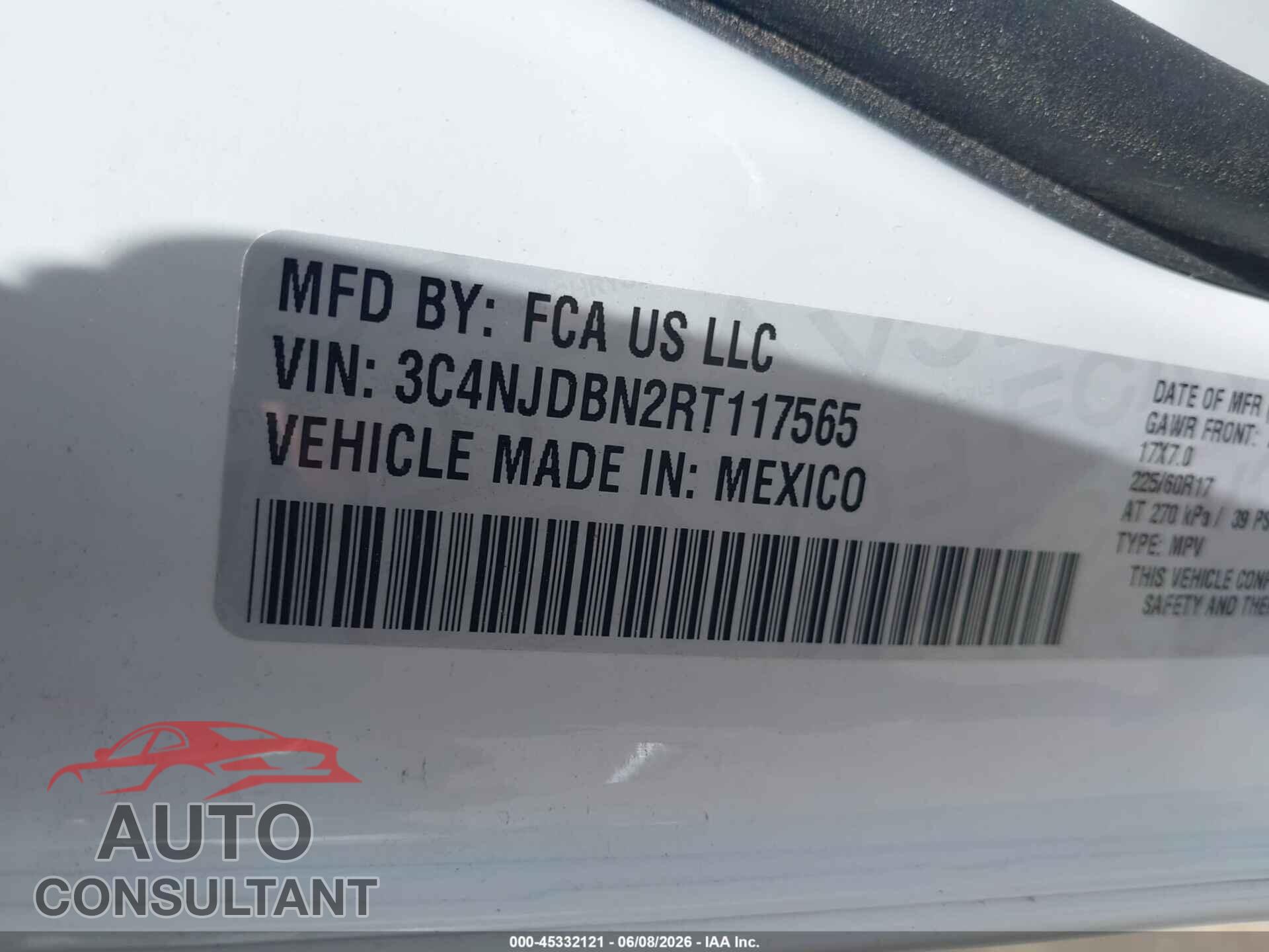JEEP COMPASS 2024 - 3C4NJDBN2RT117565