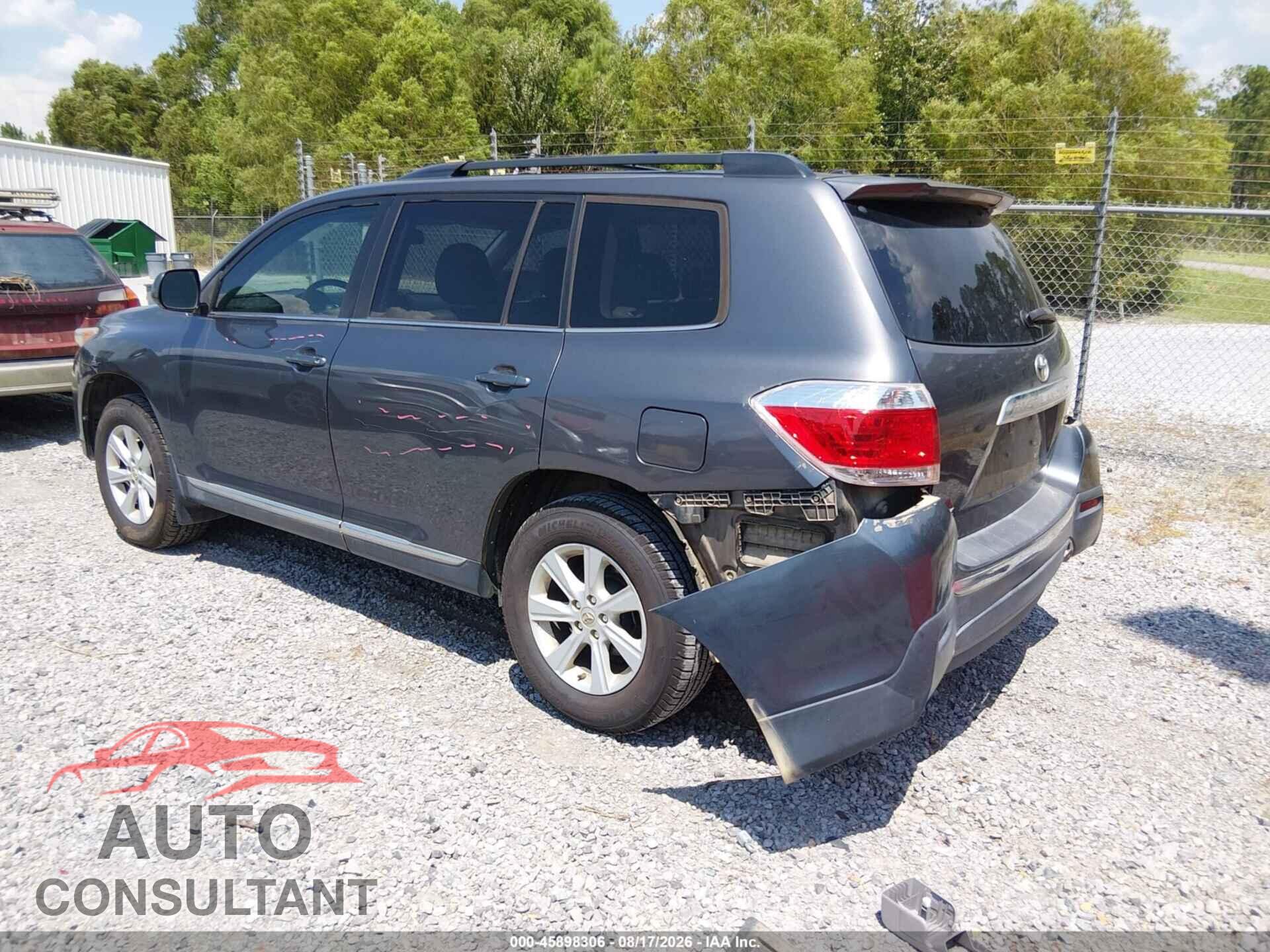 TOYOTA HIGHLANDER 2012 - 5TDZK3EH2CS088522