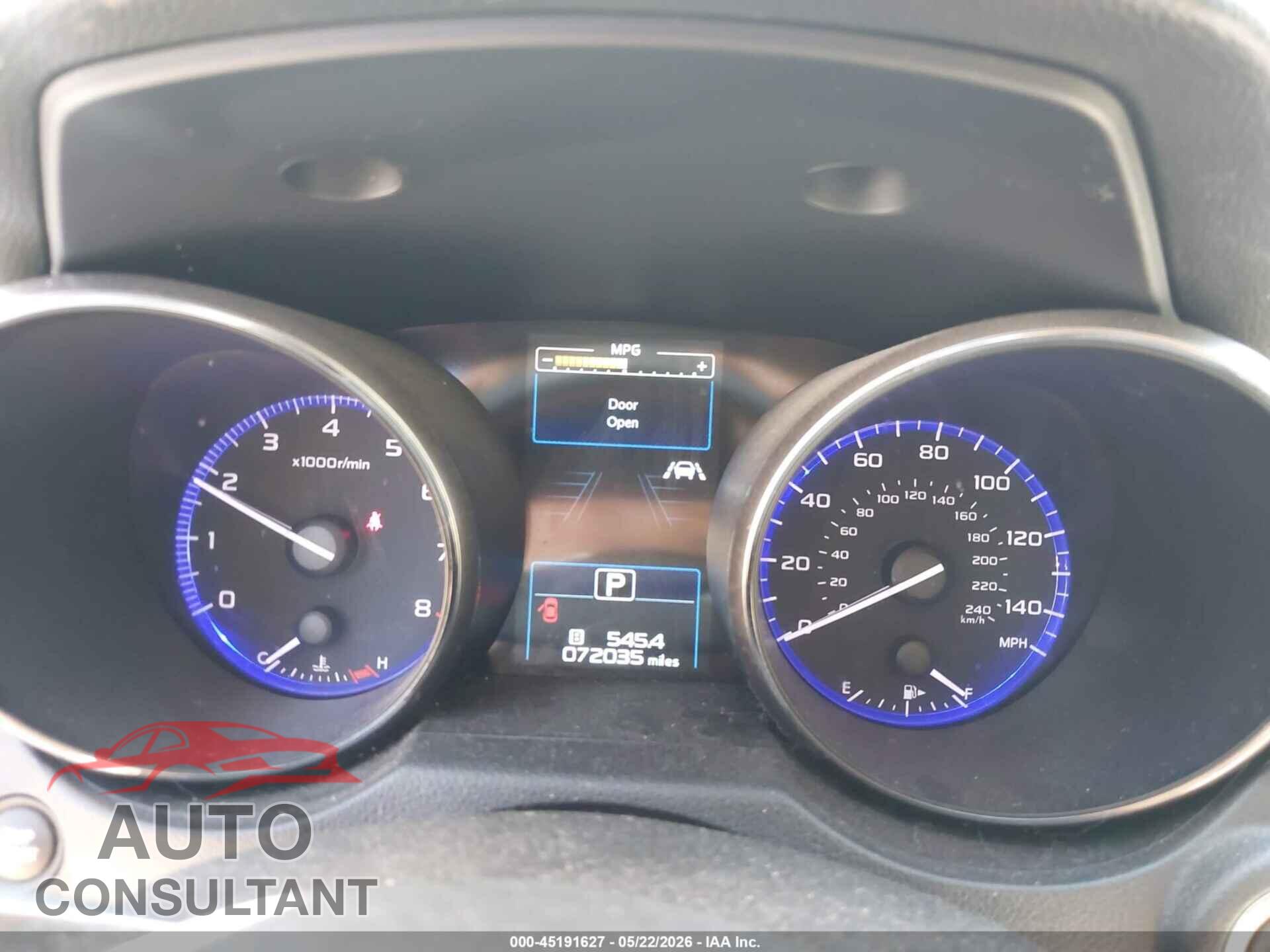 SUBARU OUTBACK 2019 - 4S4BSANC1K3303393