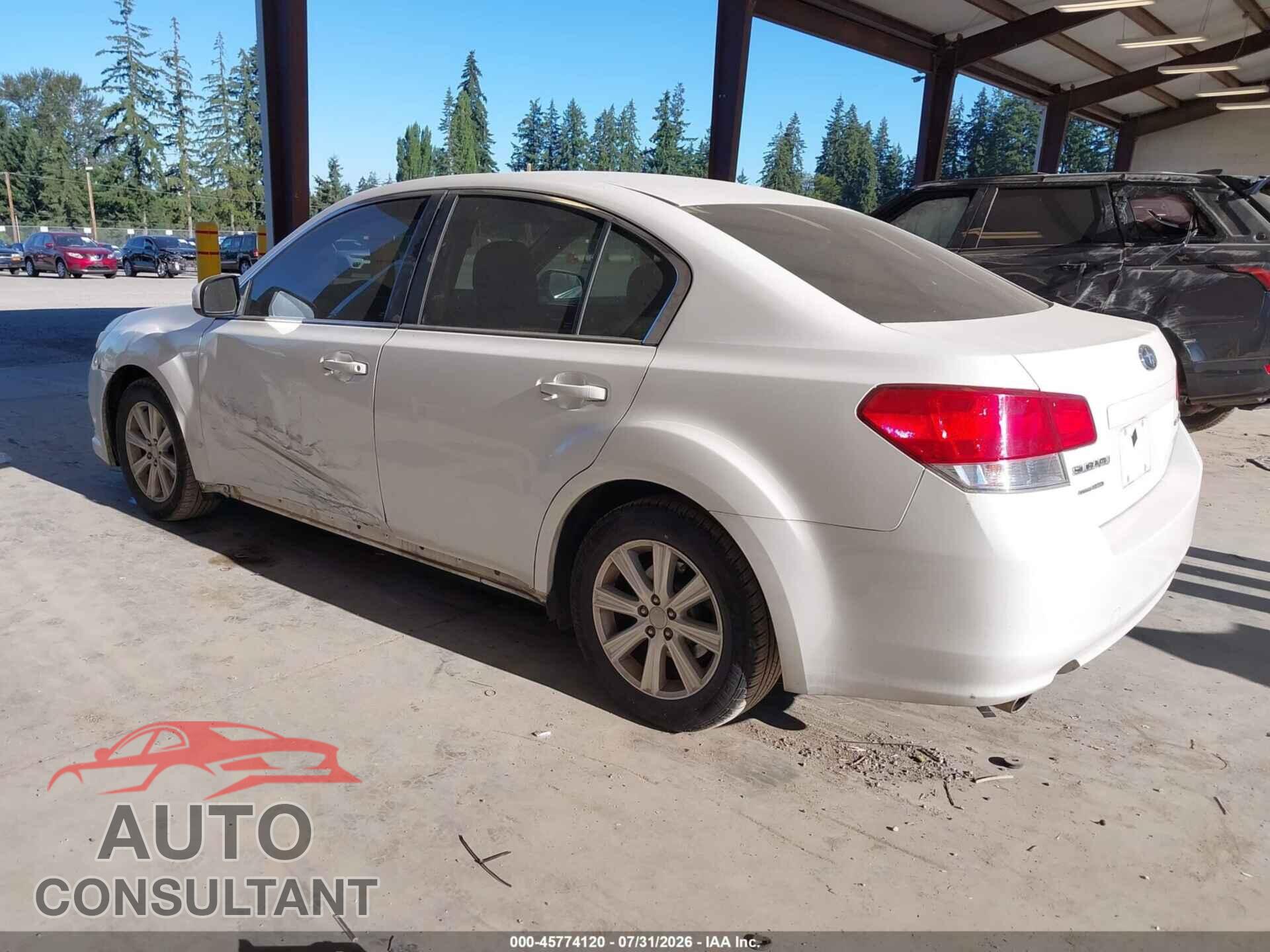 SUBARU LEGACY 2011 - 4S3BMBC62B3212537
