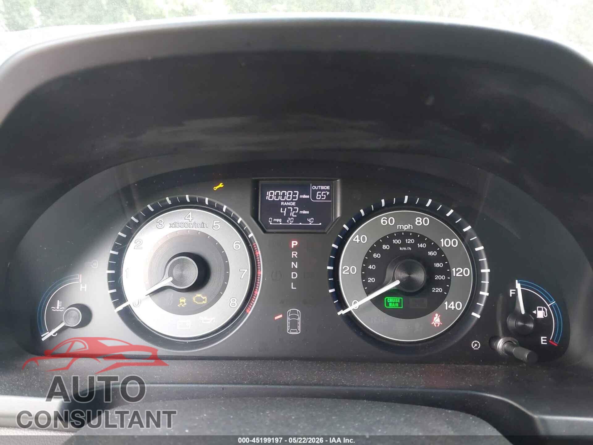 HONDA ODYSSEY 2011 - 5FNRL5H66BB022030