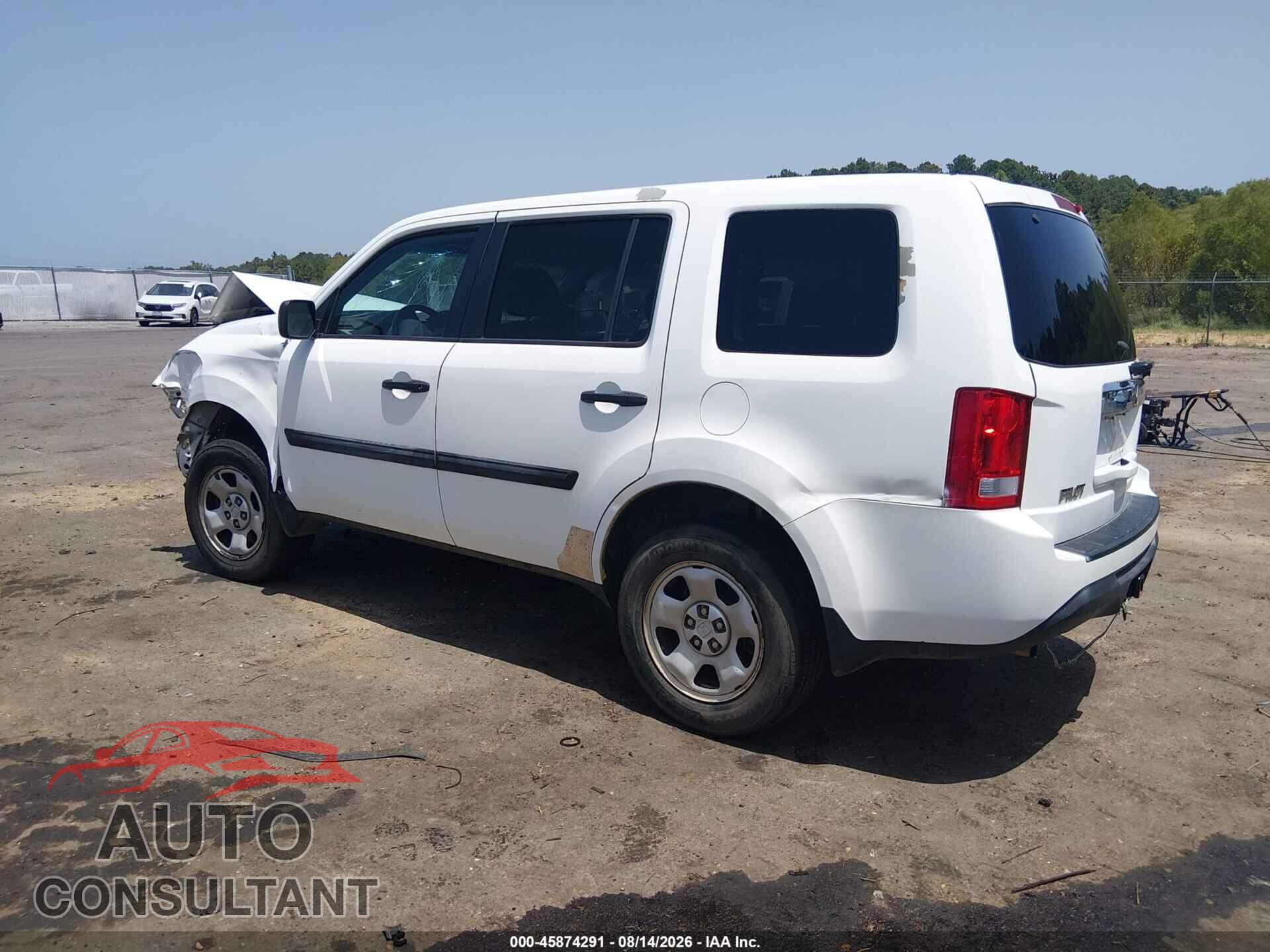 HONDA PILOT 2013 - 5FNYF3H26DB009267