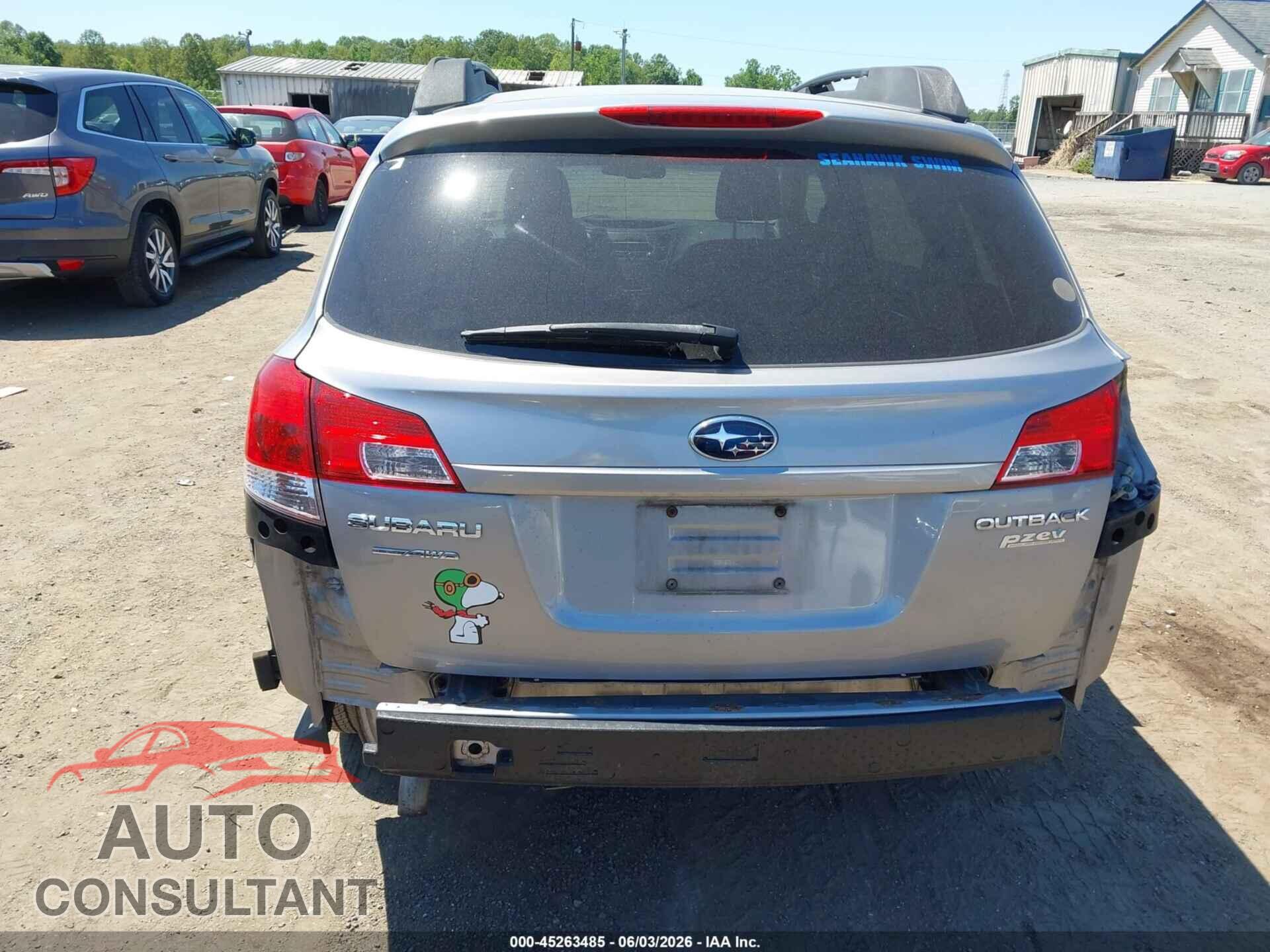 SUBARU OUTBACK 2010 - 4S4BRBKC5A3376920