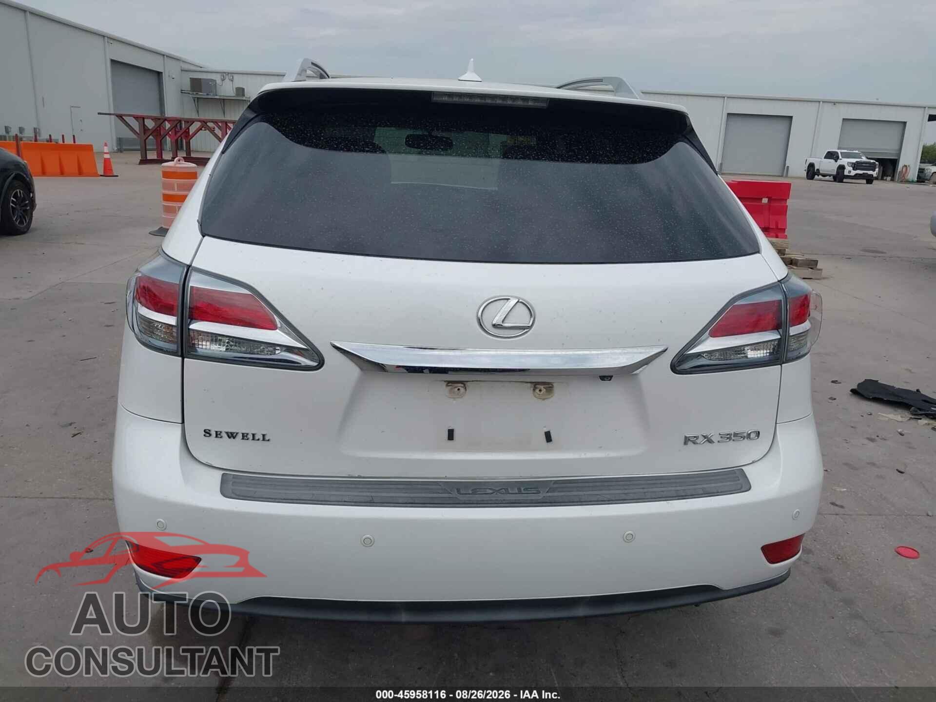 LEXUS RX 350 2013 - 2T2BK1BA2DC211609