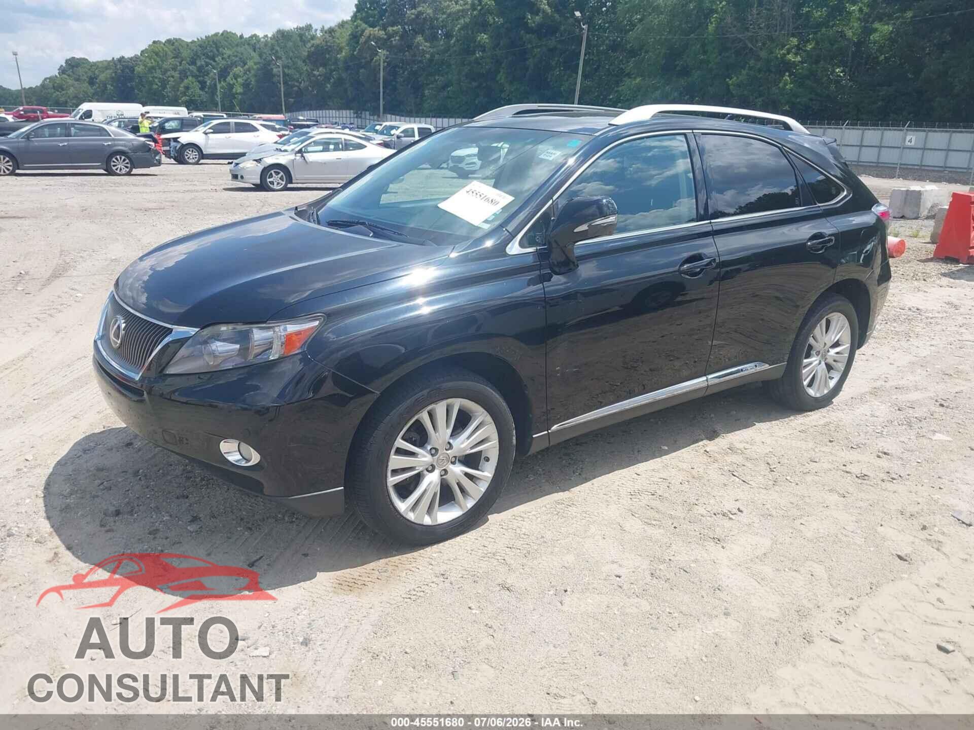 LEXUS RX 450H 2012 - JTJBC1BA3C2047265