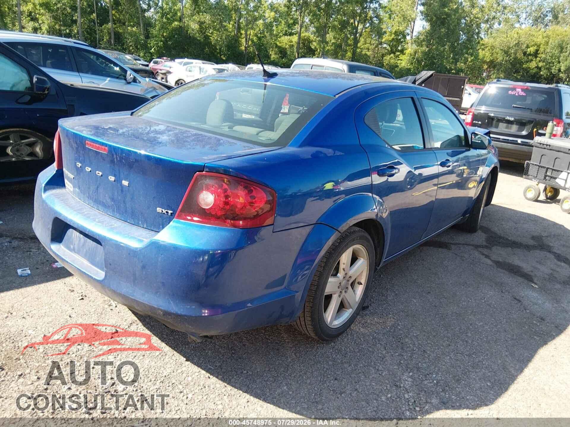 DODGE AVENGER 2013 - 1C3CDZCB5DN502499