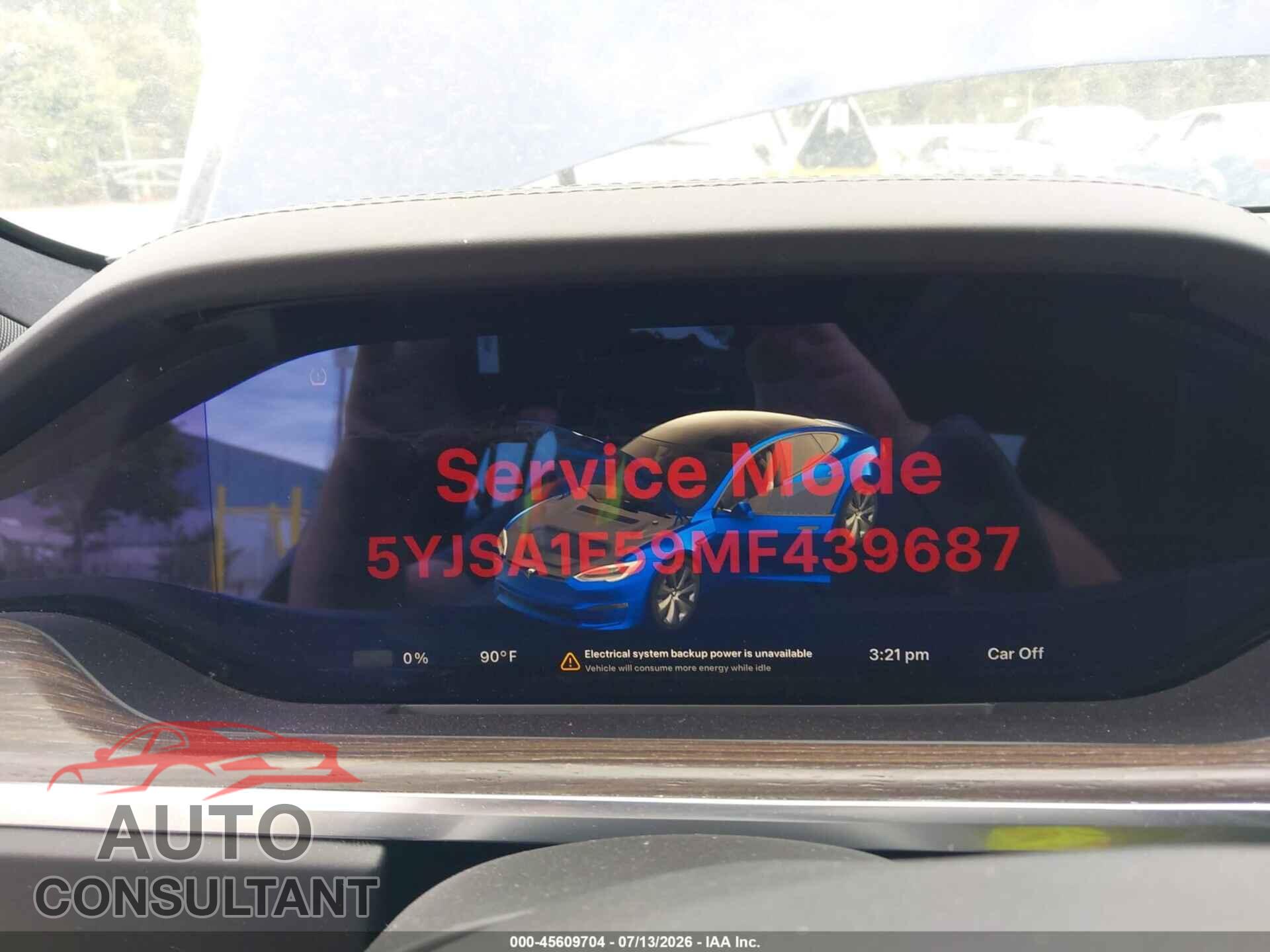 TESLA MODEL S 2021 - 5YJSA1E59MF439687