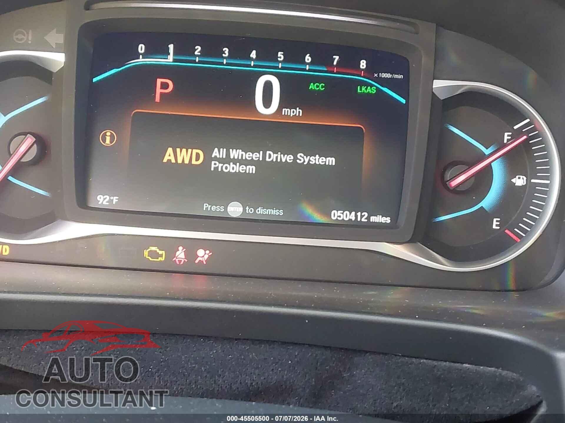HONDA PILOT 2019 - 5FNYF6H35KB016038