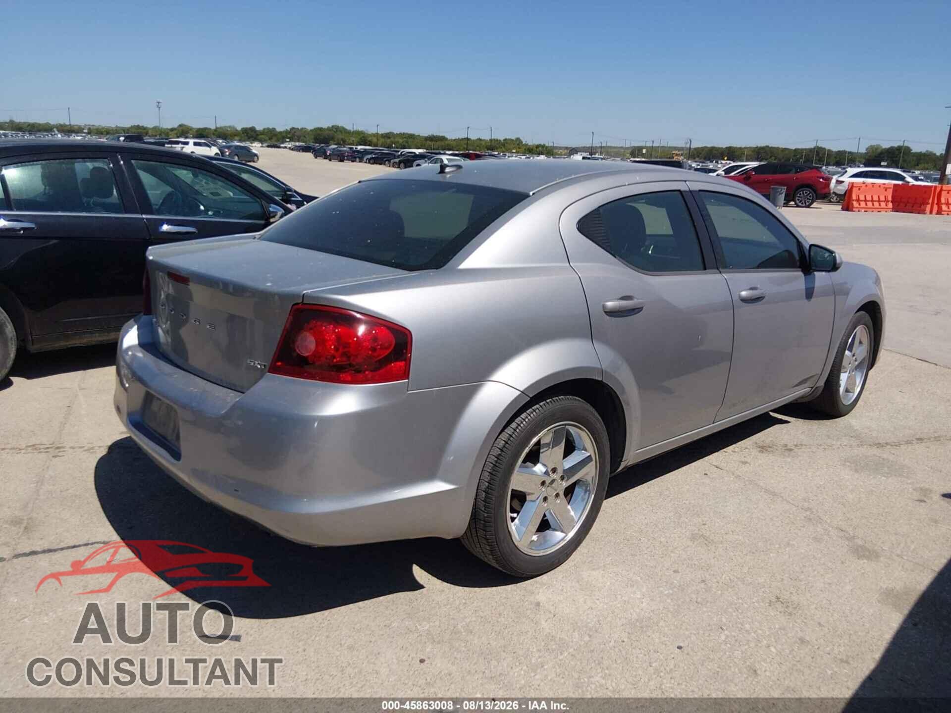 DODGE AVENGER 2013 - 1C3CDZCB2DN510723