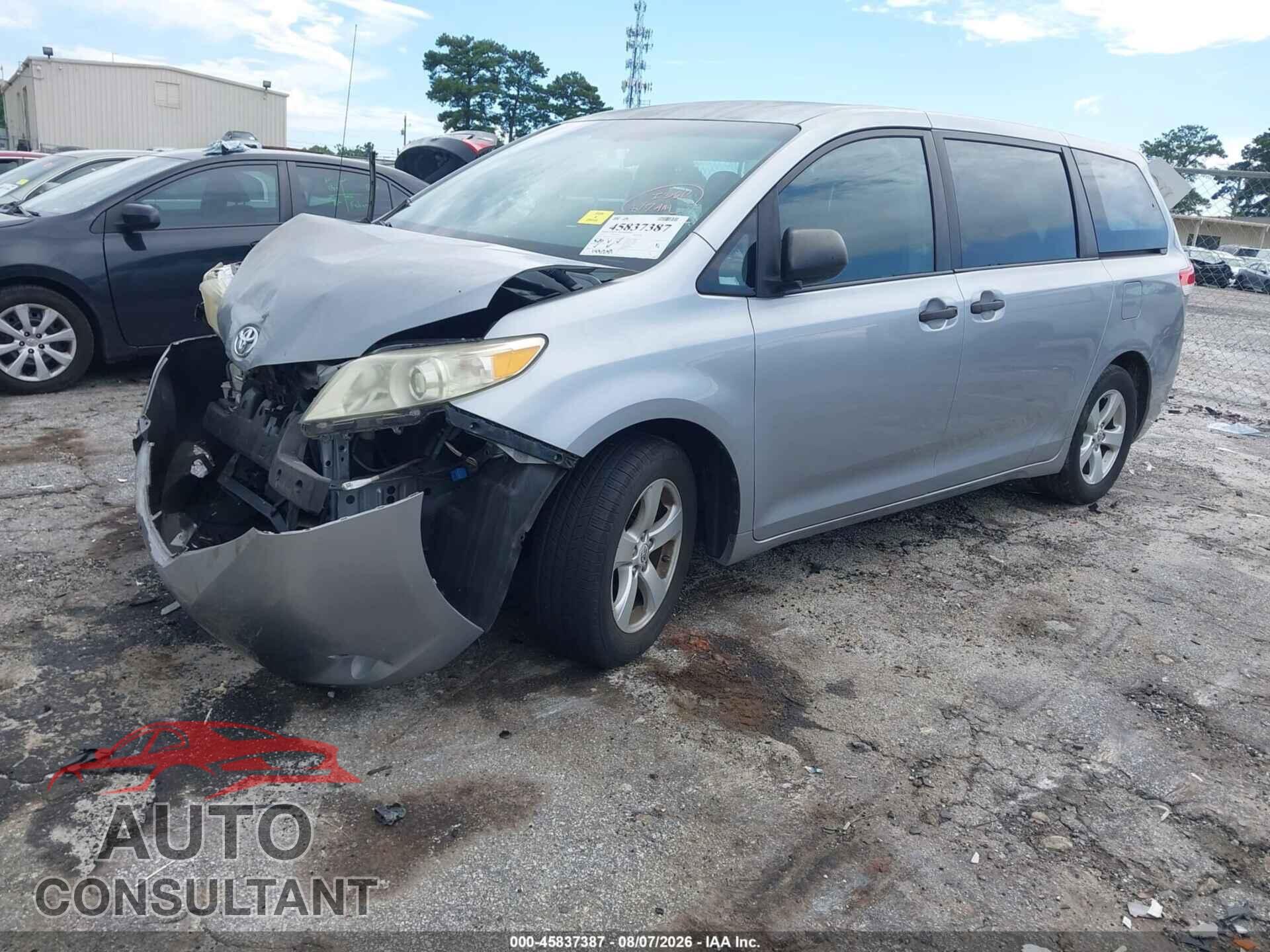 TOYOTA SIENNA 2012 - 5TDZK3DC1CS181344