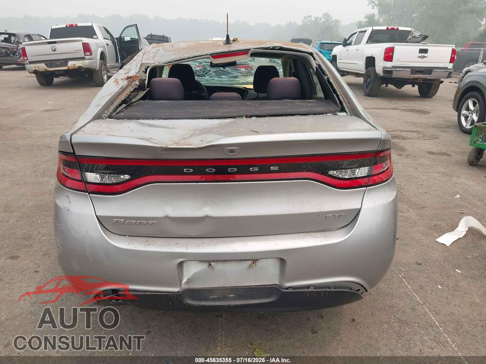 DODGE DART 2015 - 1C3CDFBBXFD278137