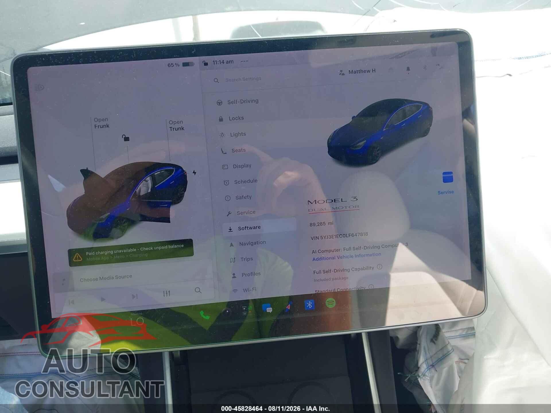 TESLA MODEL 3 2020 - 5YJ3E1EC0LF647818