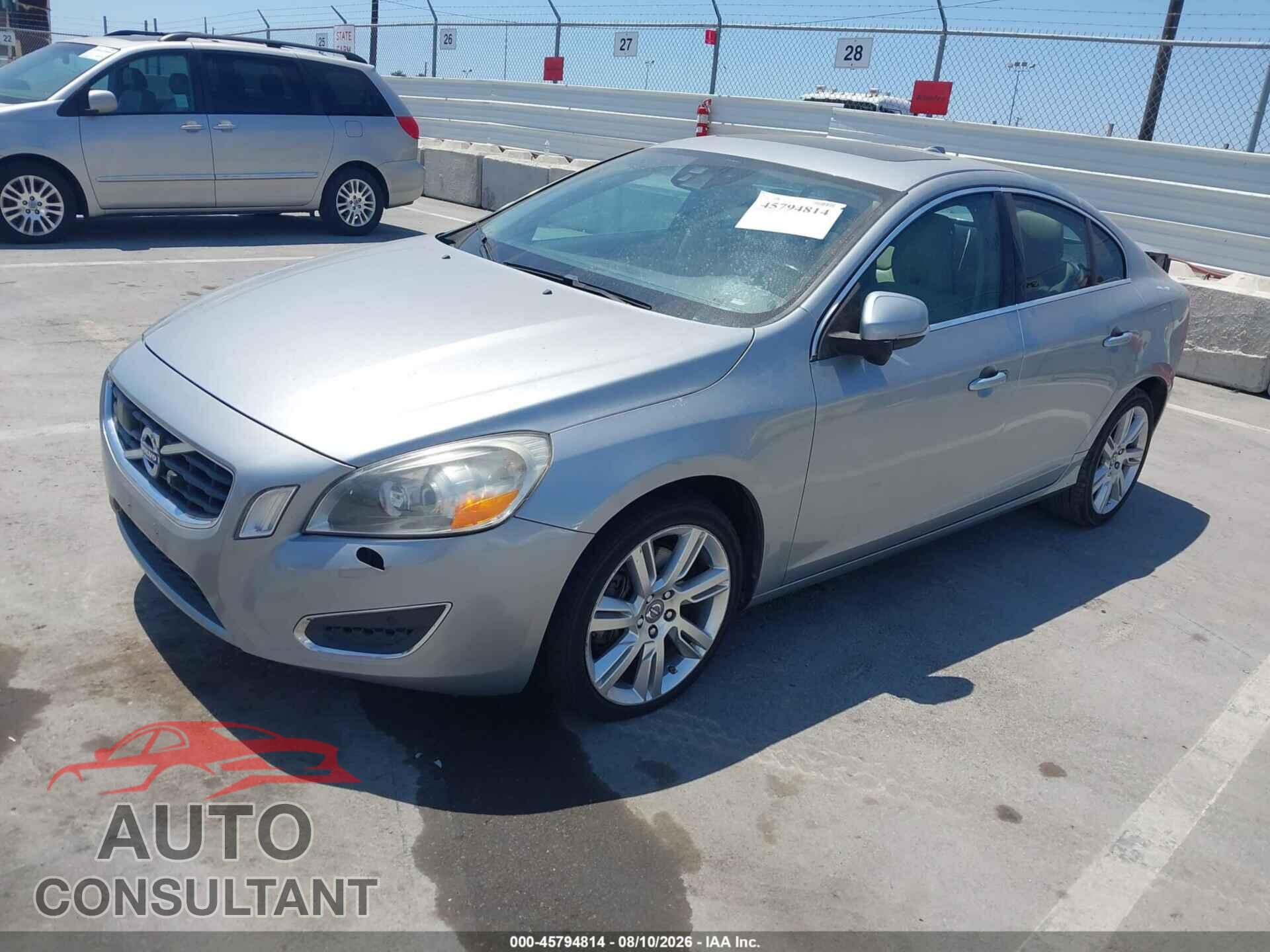 VOLVO S60 2012 - YV1902FH7C2038909