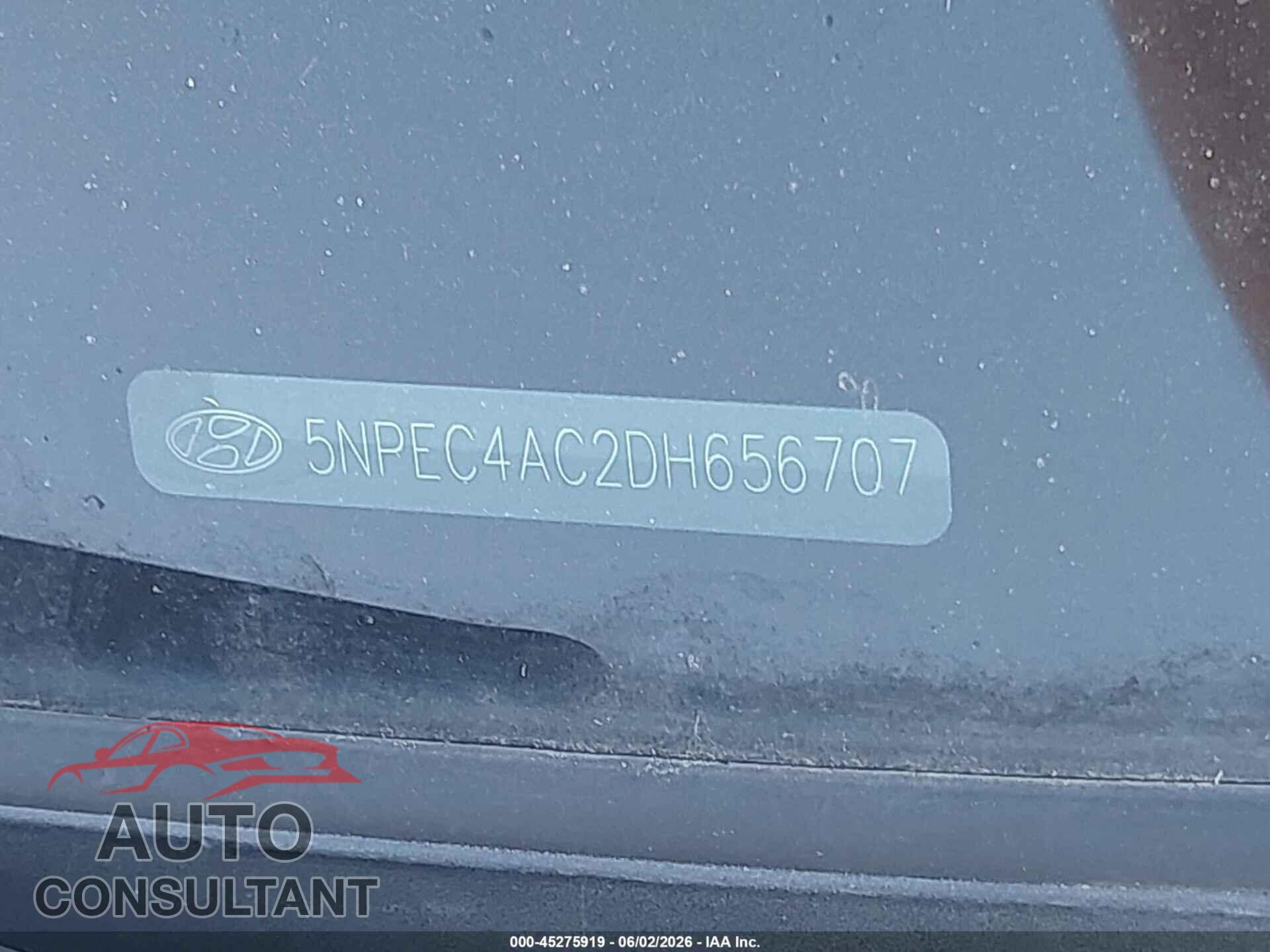 HYUNDAI SONATA 2013 - 5NPEC4AC2DH656707