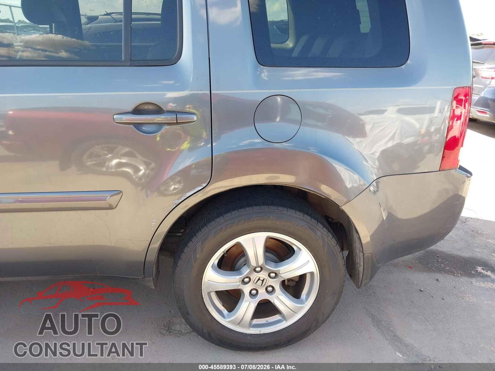 HONDA PILOT 2012 - 5FNYF3H63CB006165