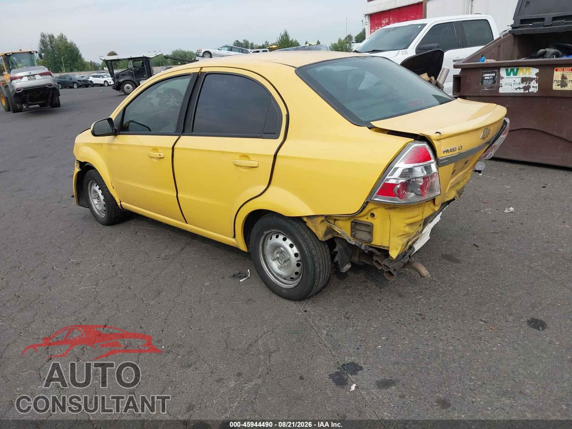 CHEVROLET AVEO 2010 - KL1TD5DE5AB099268
