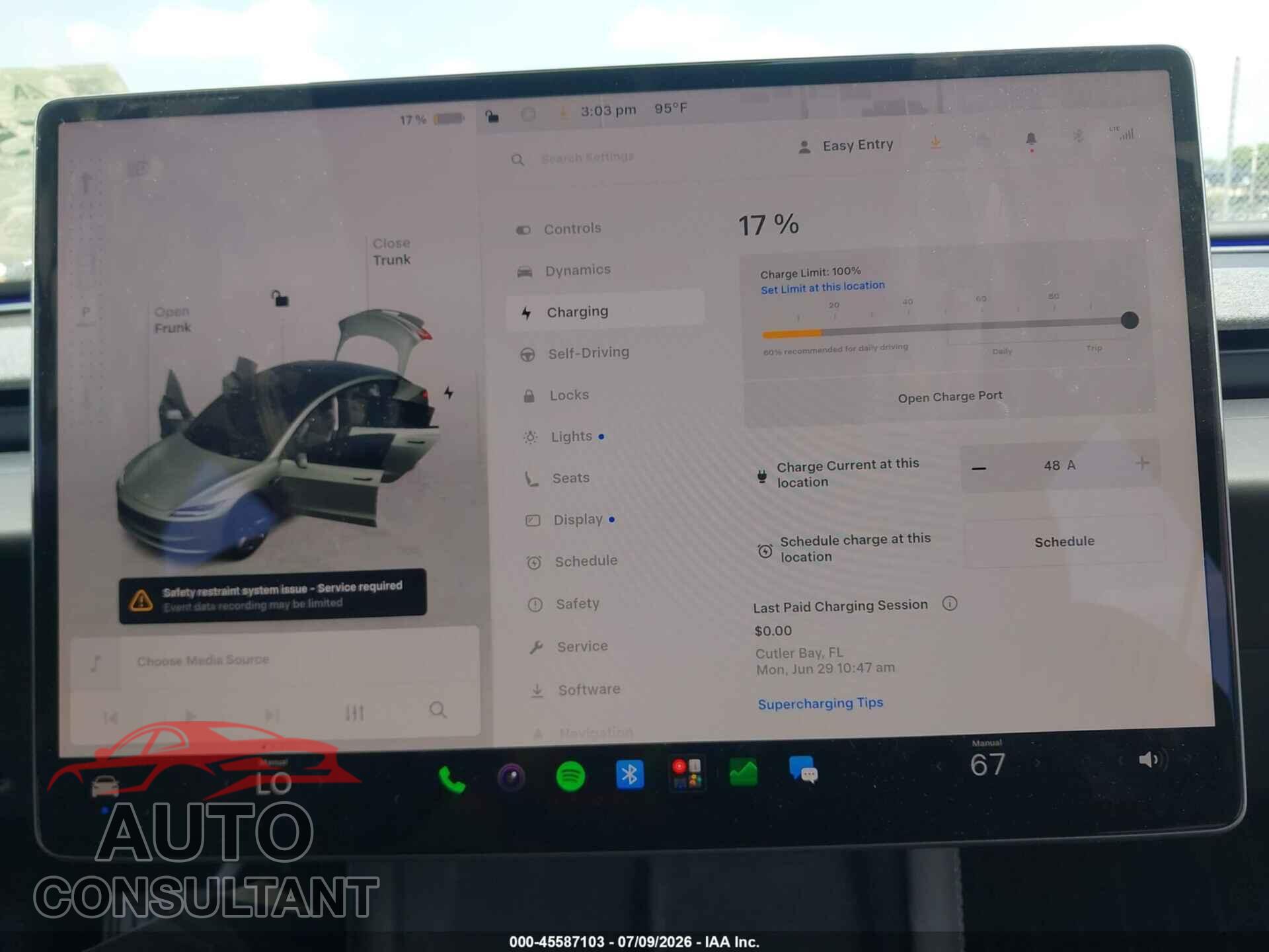 TESLA MODEL 3 2025 - 5YJ3E1EA8SF988879