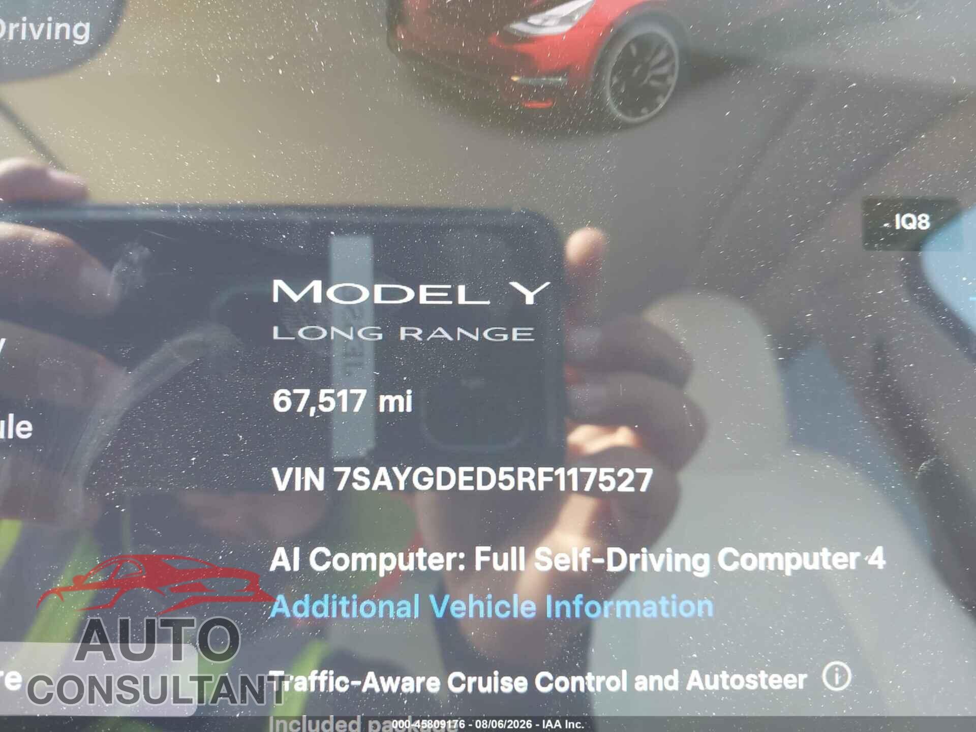 TESLA MODEL Y 2024 - 7SAYGDED5RF117527