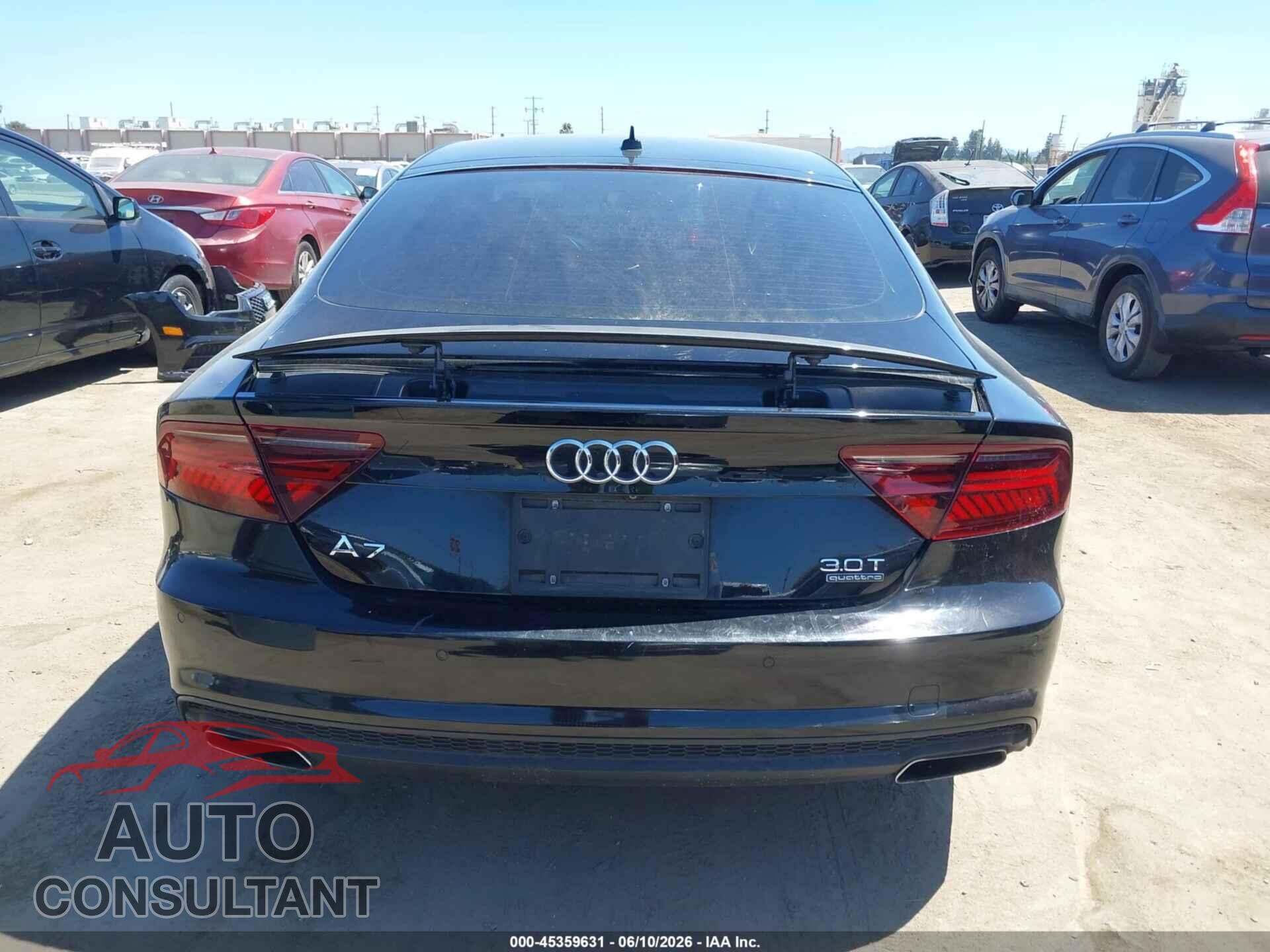AUDI A7 2016 - WAU2GAFC2GN016691