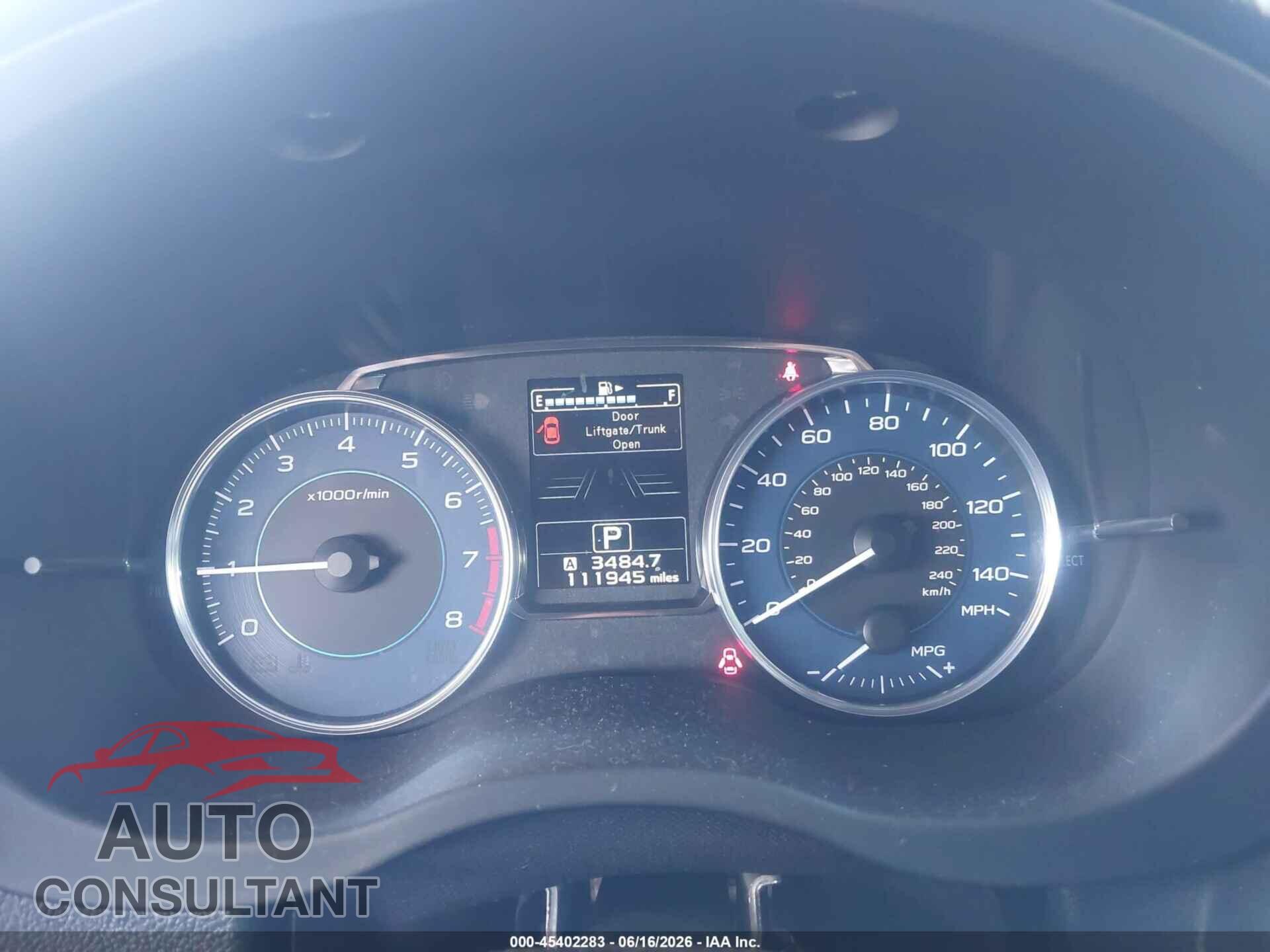 SUBARU IMPREZA 2015 - JF1GPAZ62F8254171