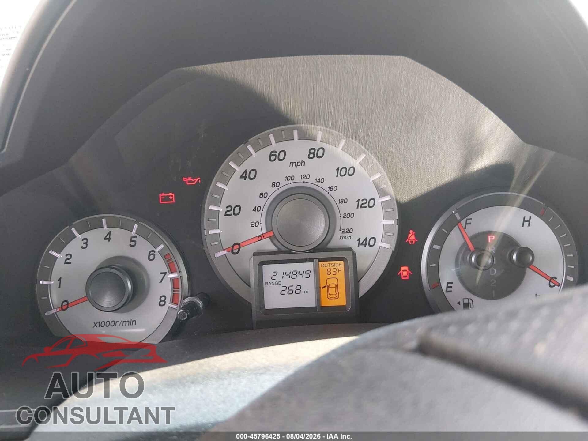 HONDA PILOT 2012 - 5FNYF4H69CB046627