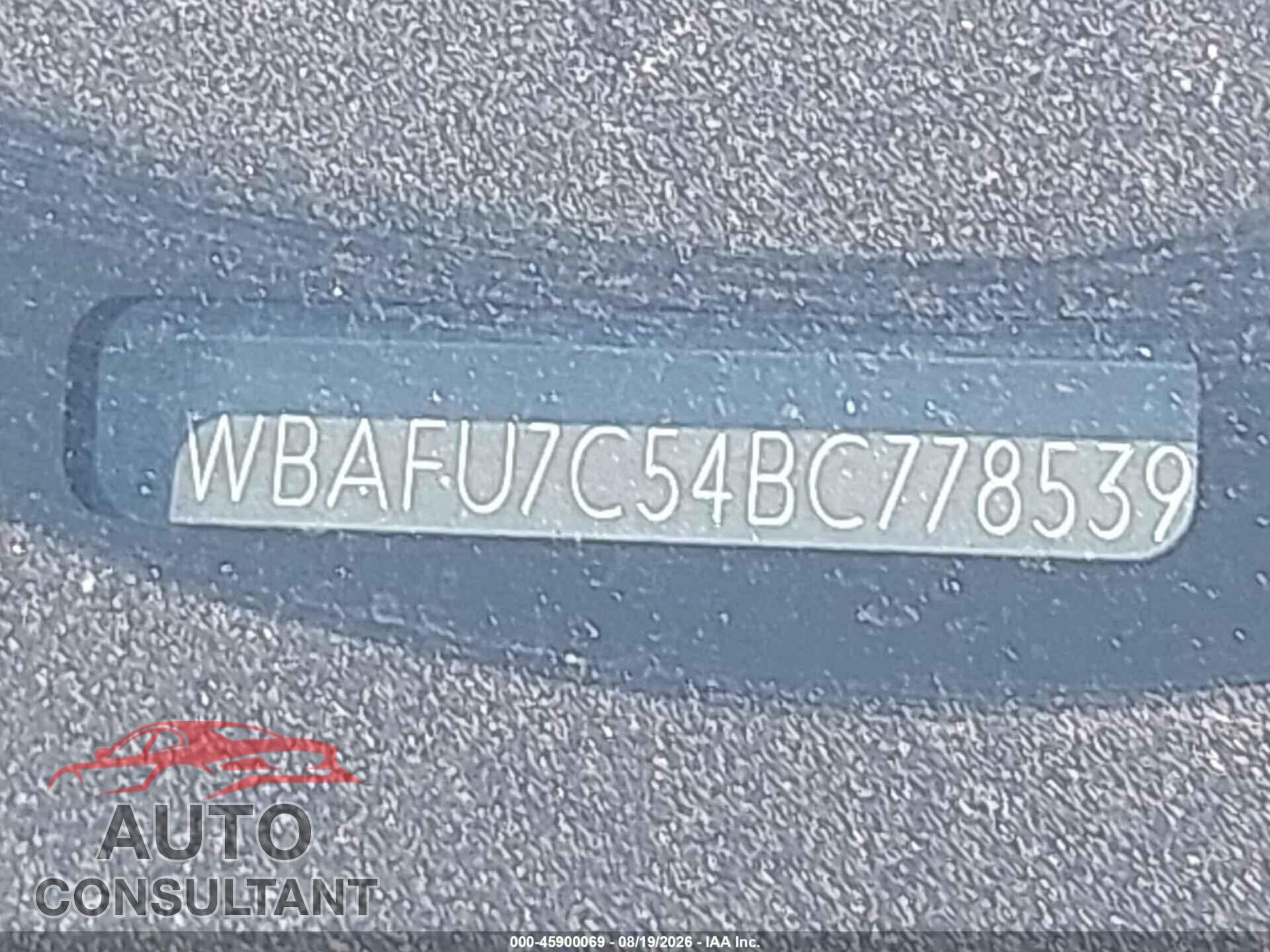 BMW 535I 2011 - WBAFU7C54BC778539