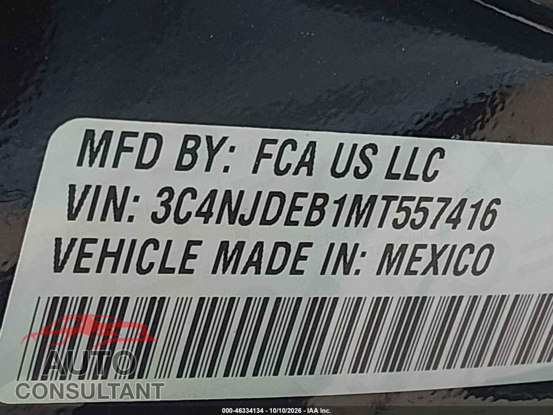JEEP COMPASS 2021 - 3C4NJDEB1MT557416