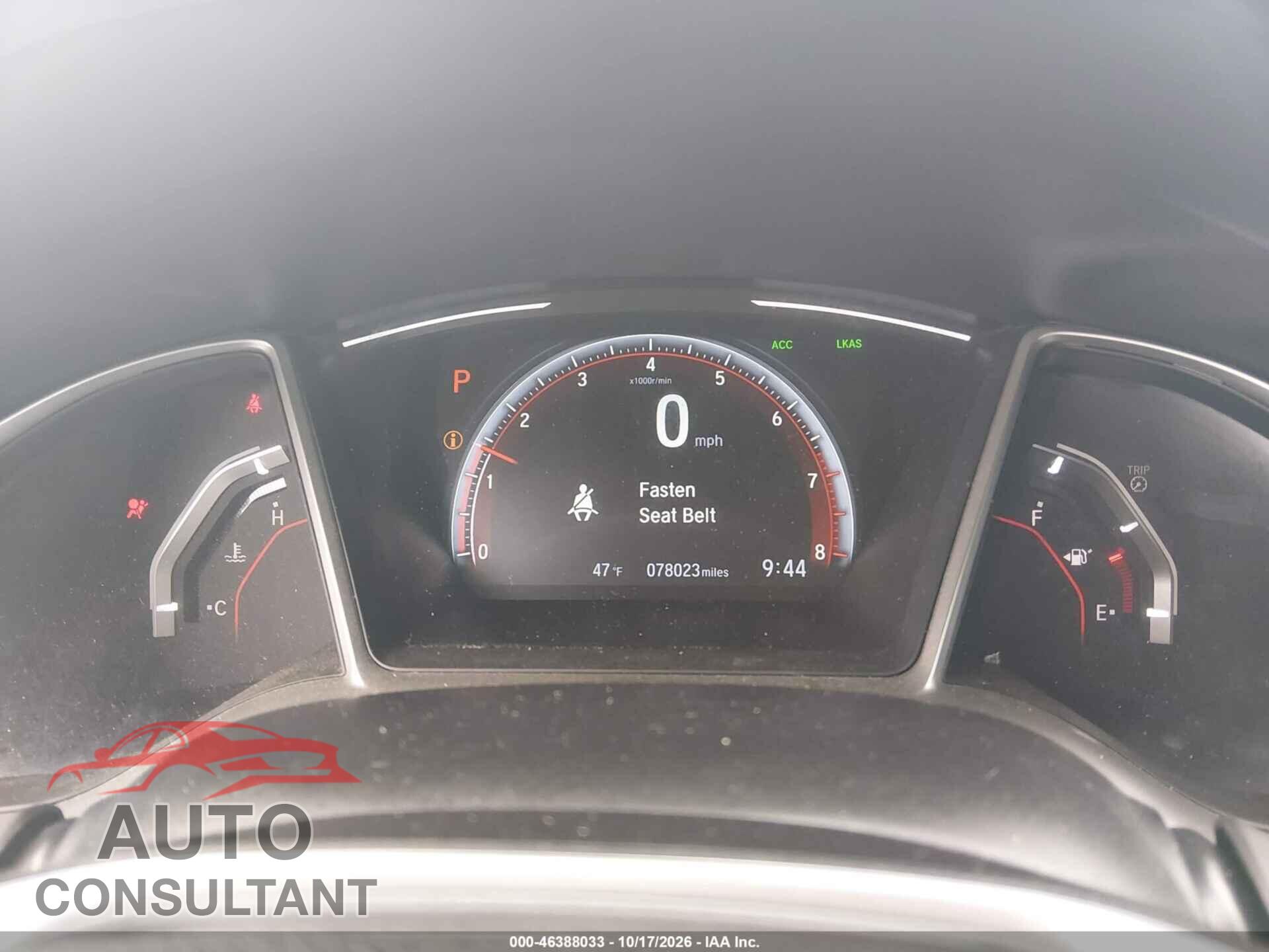 HONDA CIVIC 2019 - 2HGFC4B86KH309046