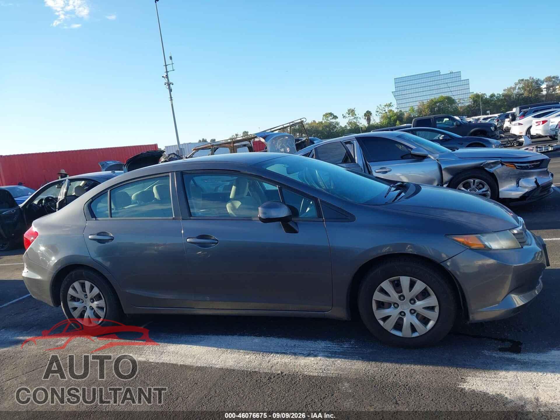 HONDA CIVIC 2012 - 19XFB2F52CE366430